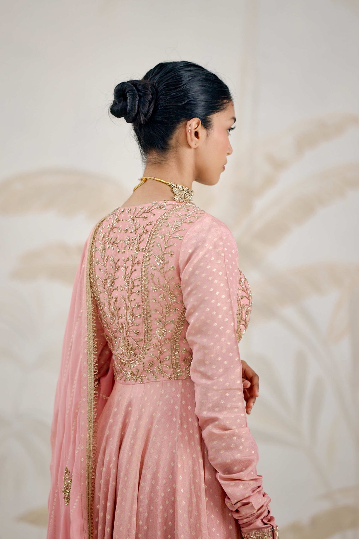 Old Rose Pink Anarkali Set