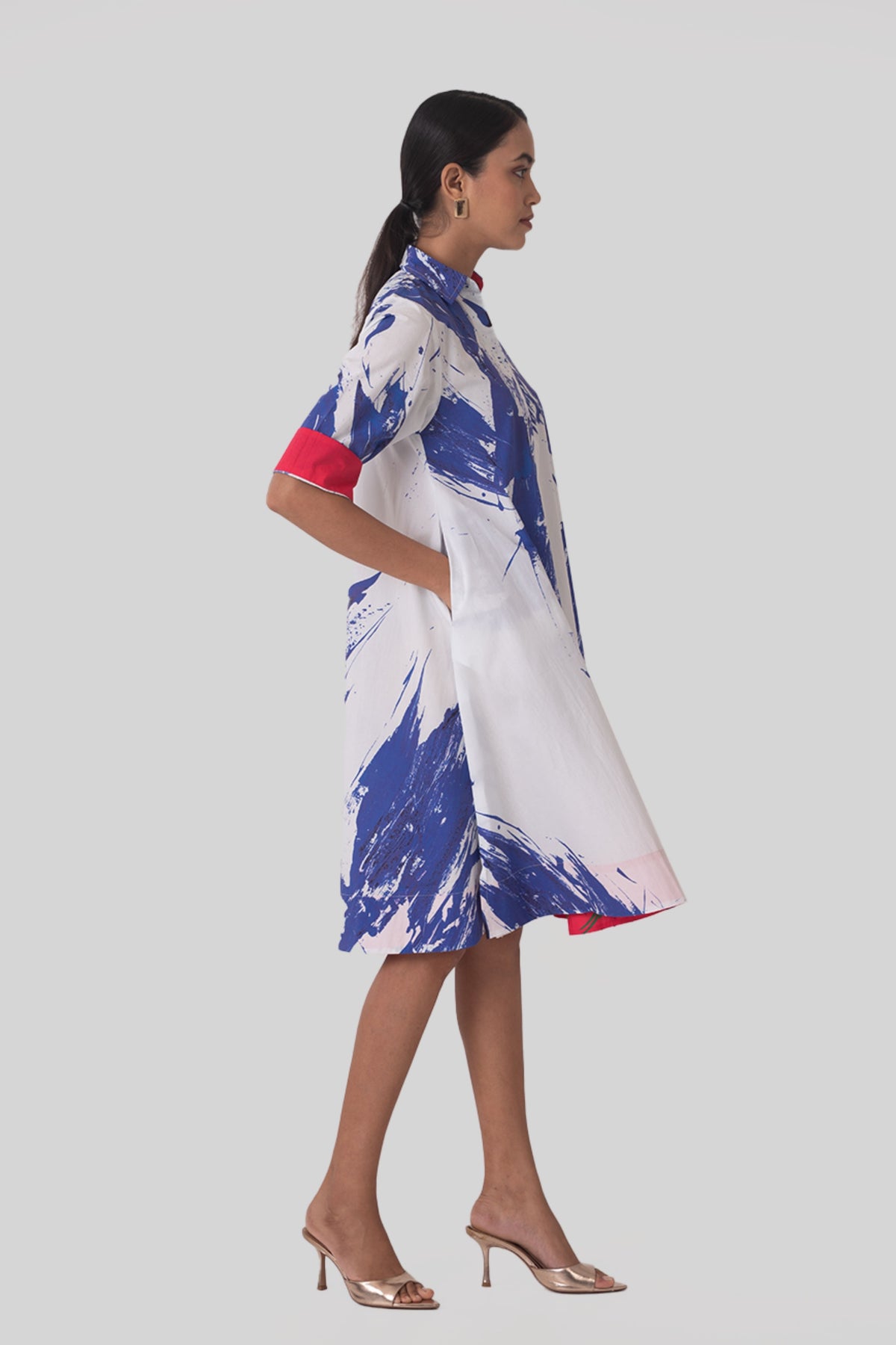 Noa White Blue Dress