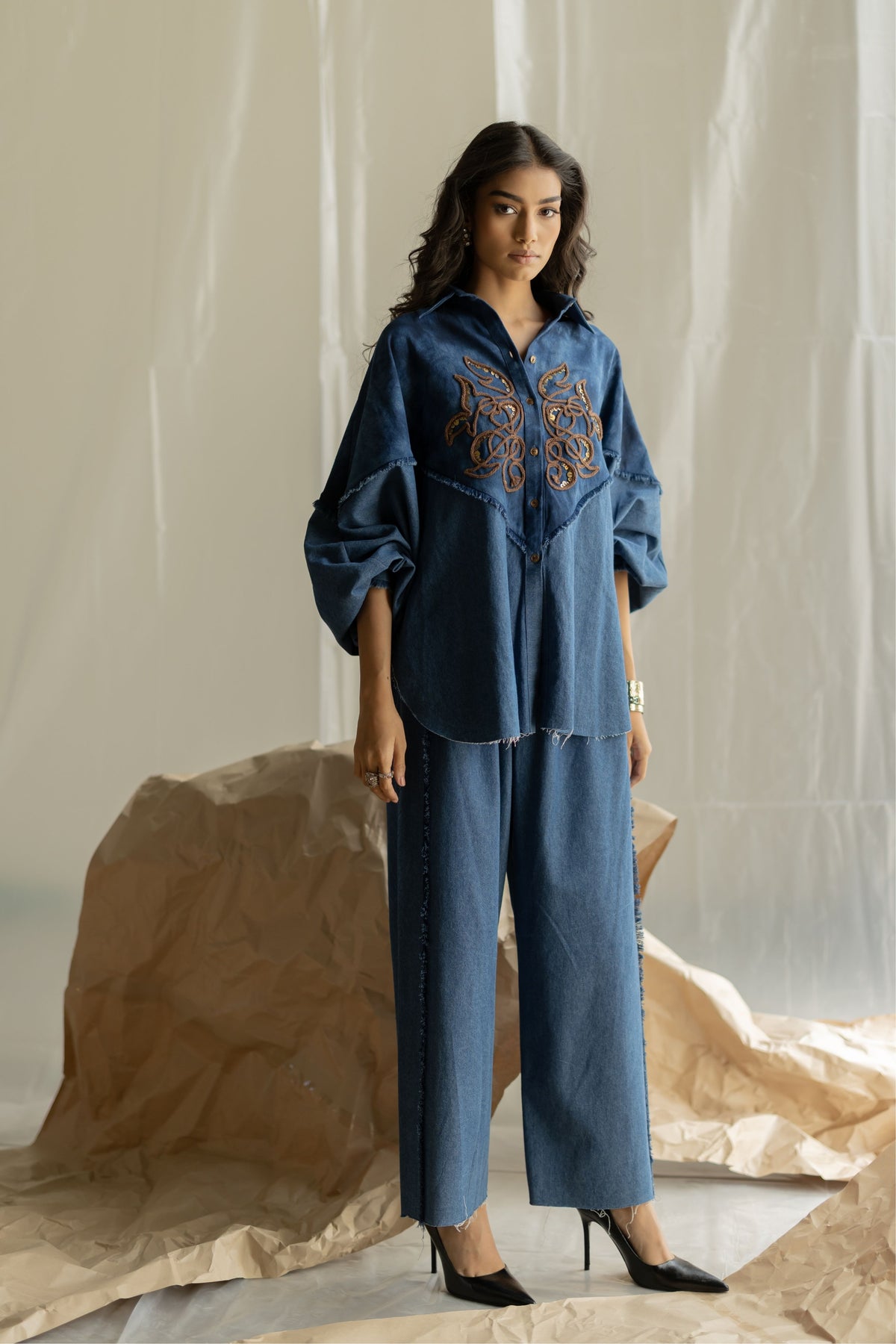 Light Blue Tie-dye Co-ord Set