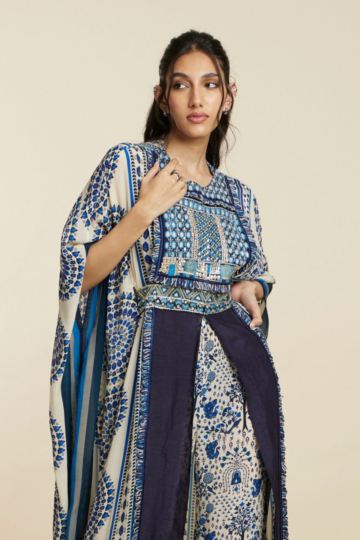 Blue Big Butta Kaftan Set