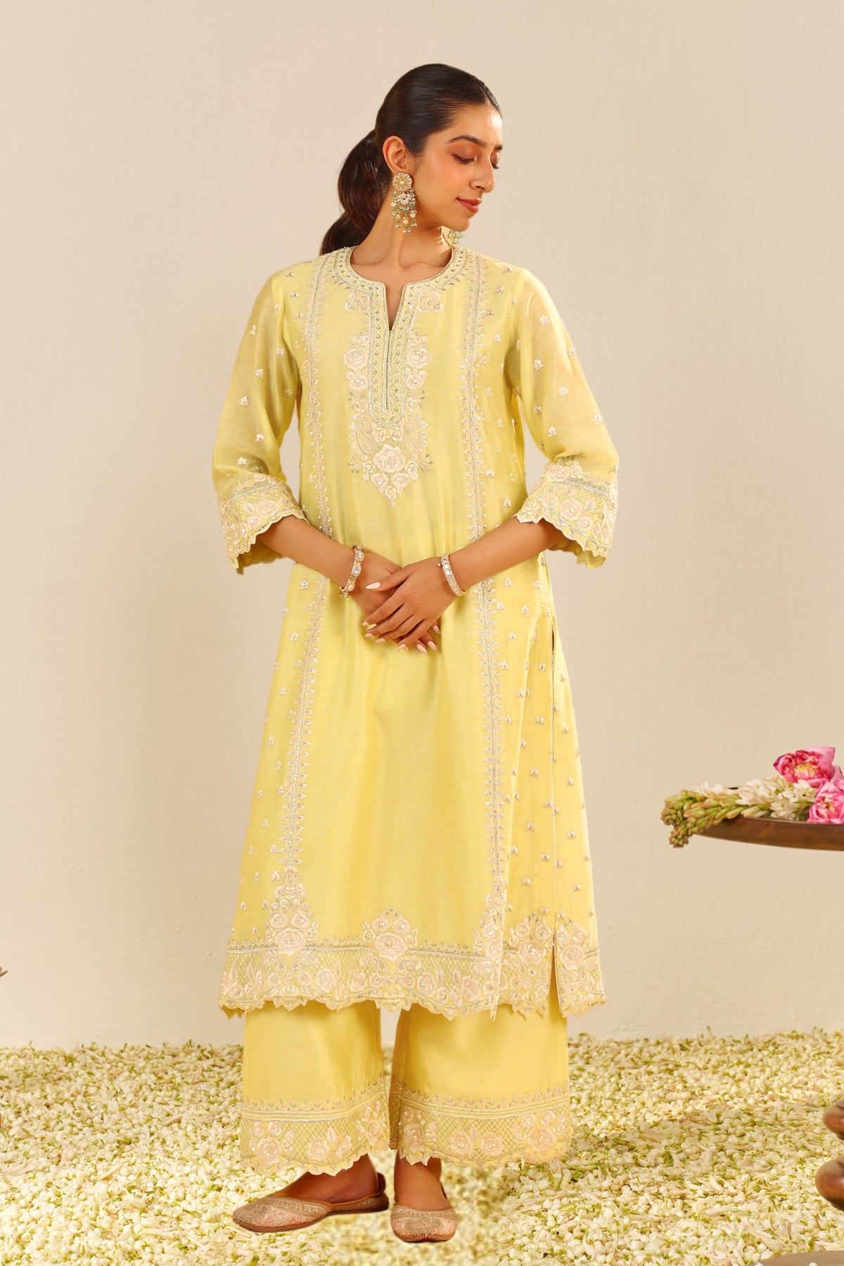 Sumaiya Yellow Kurta With Palazzo