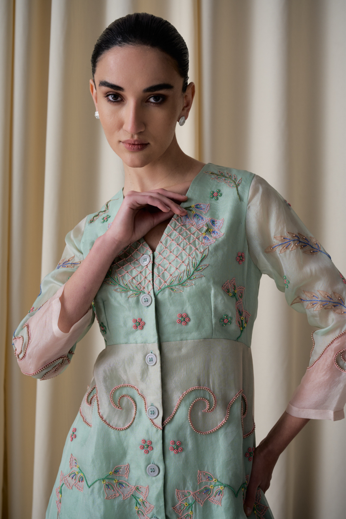 Elotia Mint Green Dress