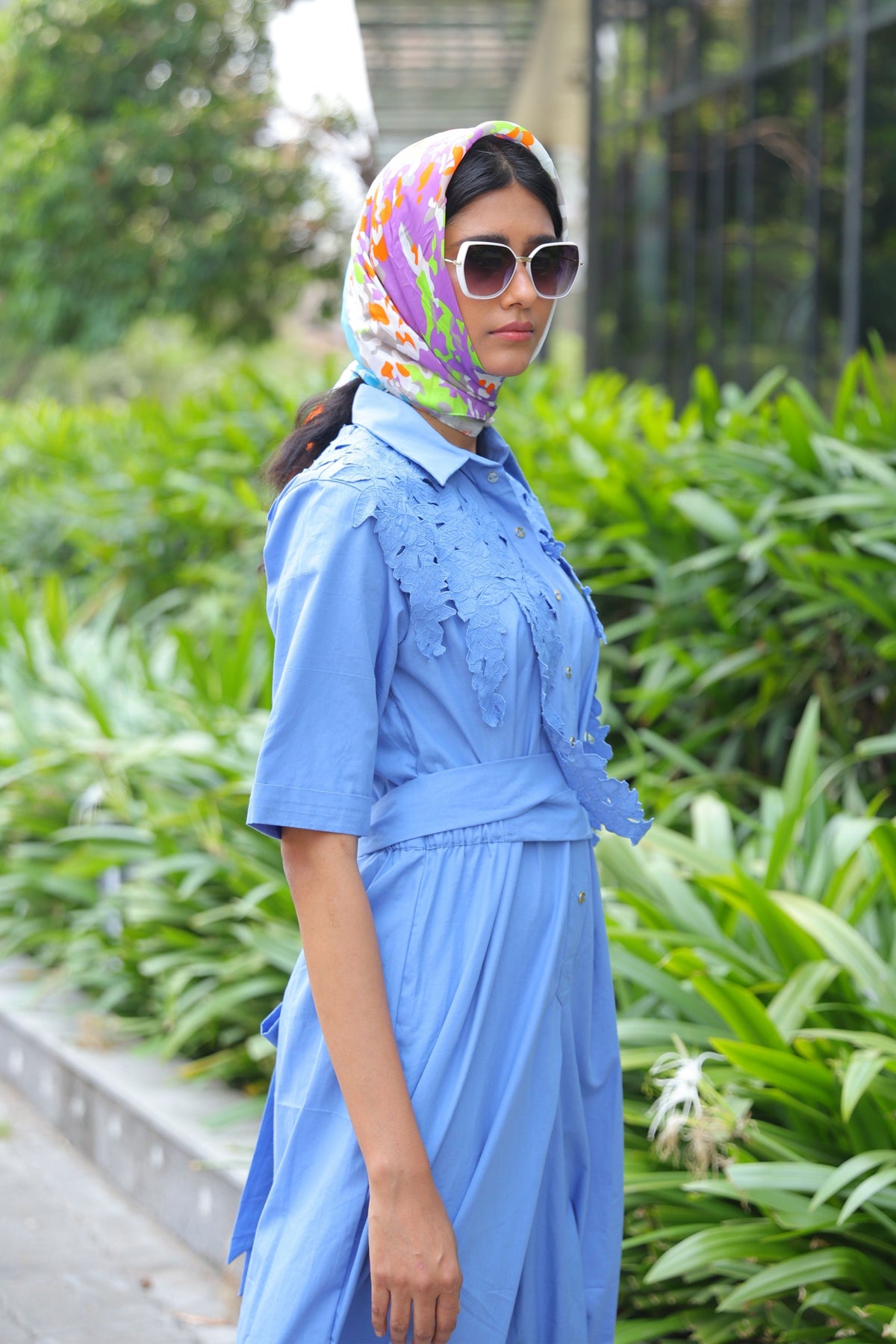 Kanikonna Wrap Blue Jumpsuit