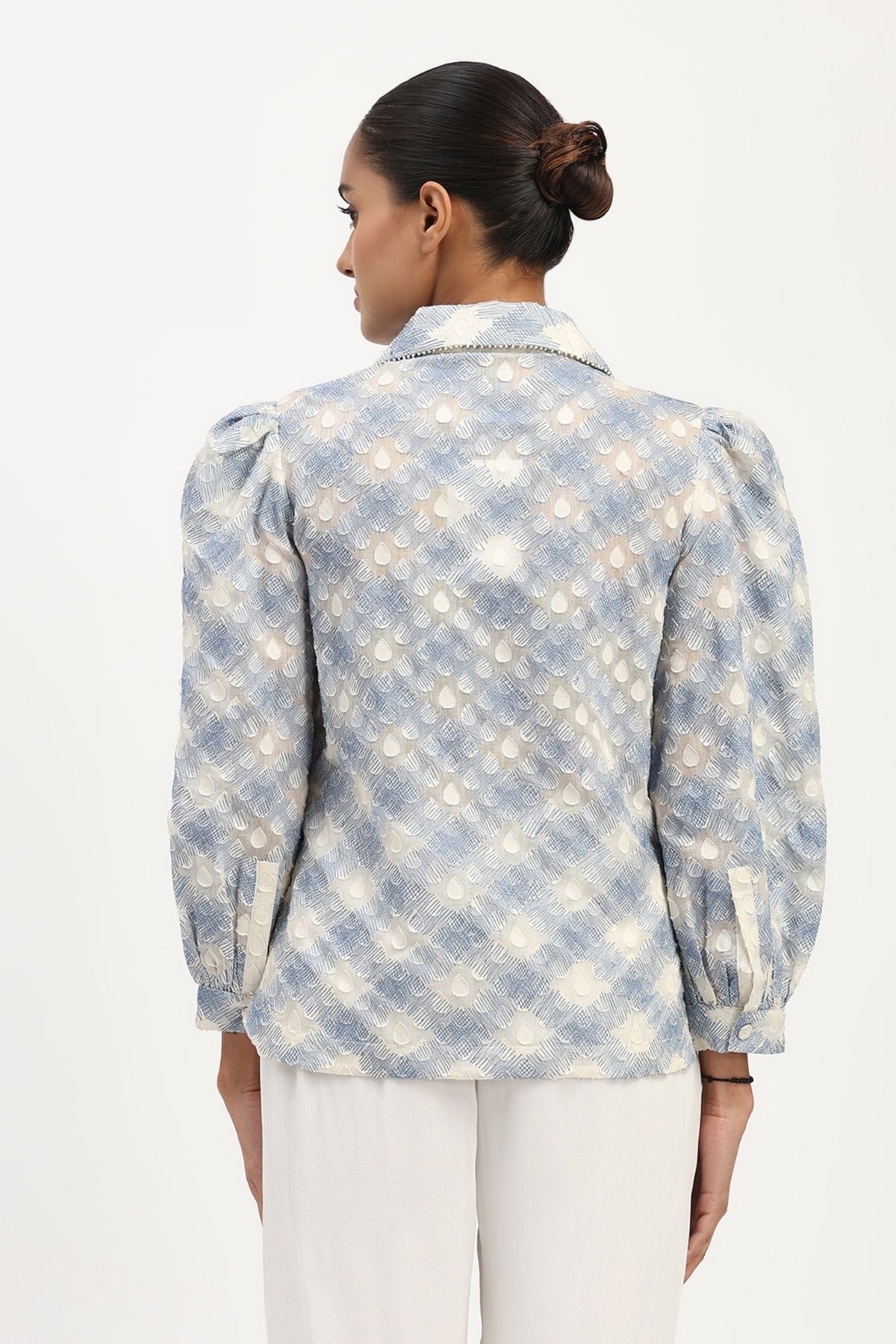 Lattice Cutwork Shirt