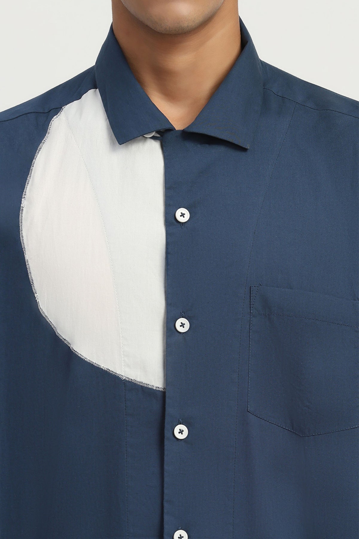 0 Shirt Indigo & Ivory