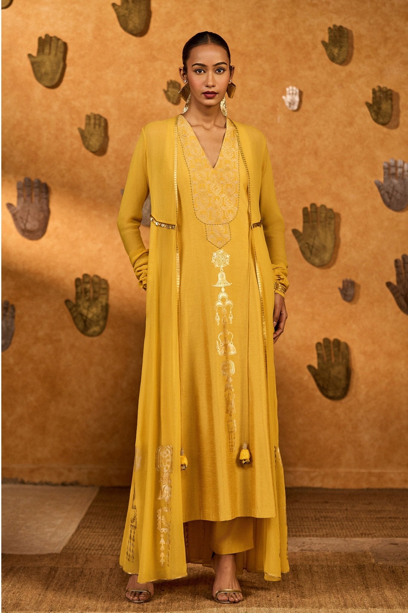 Spiced Ochre Jacket Set - Masaba - Elahe