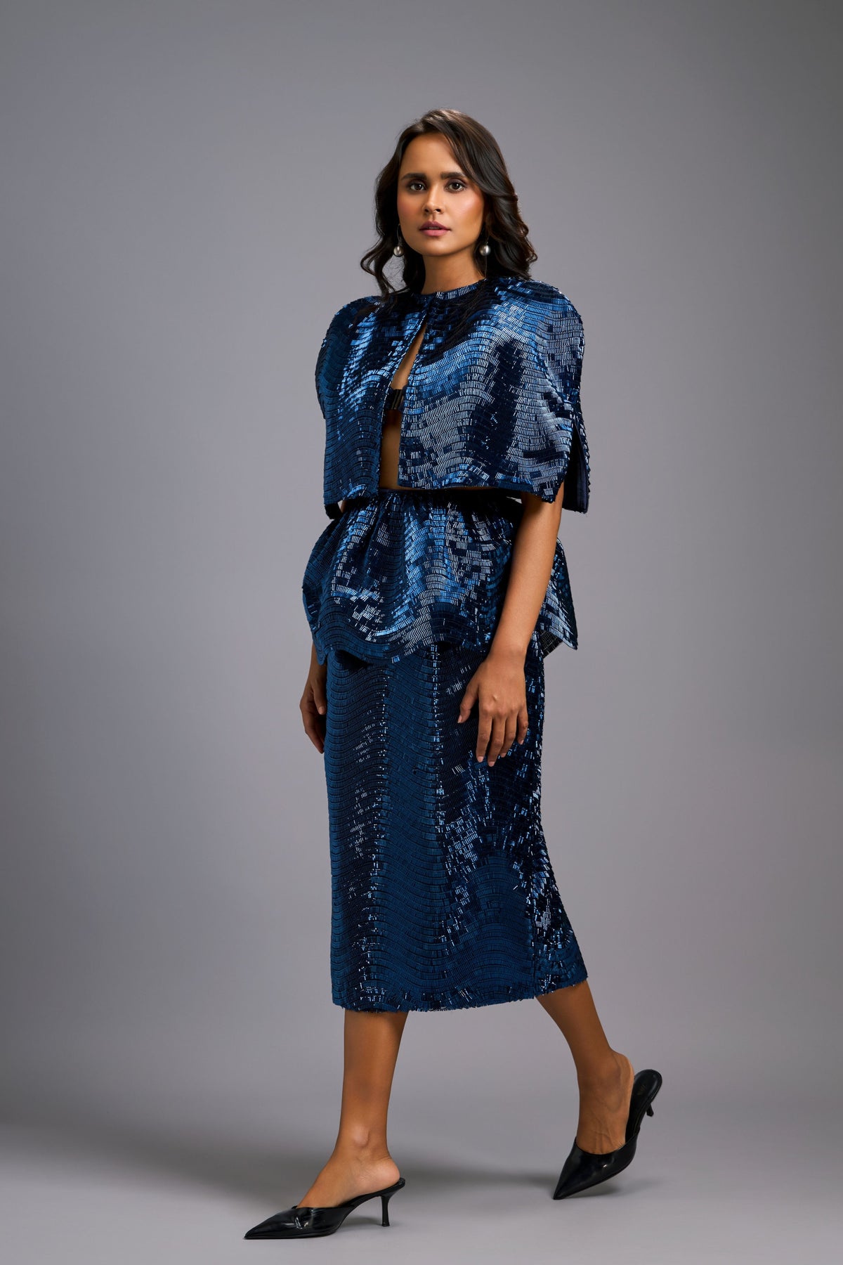 Shimmer Navy Co-ord Set