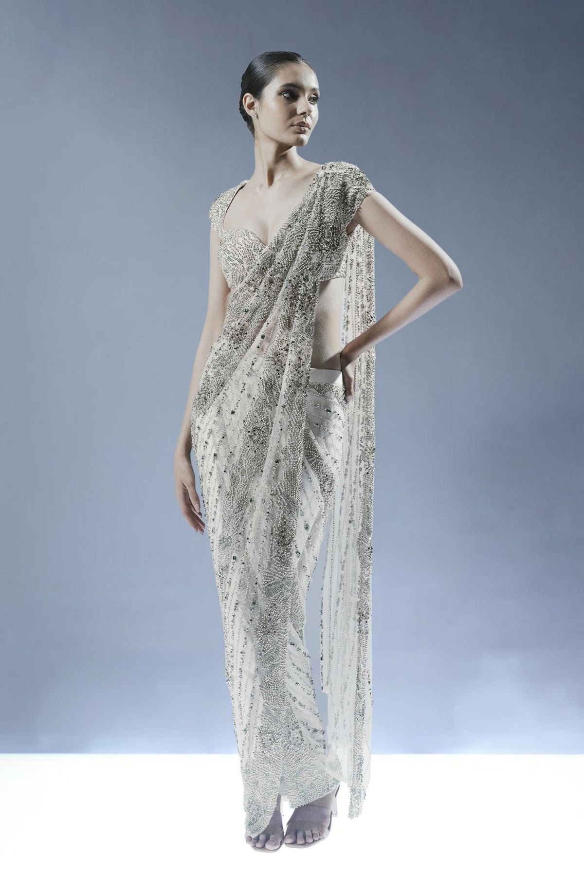 Aurora Cascade Saree