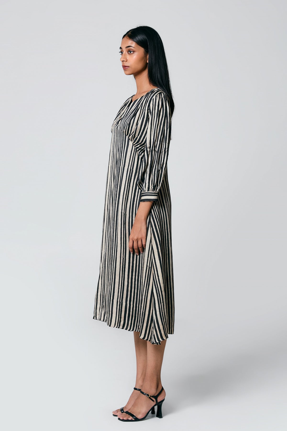 Ajrakh V Neck Dress