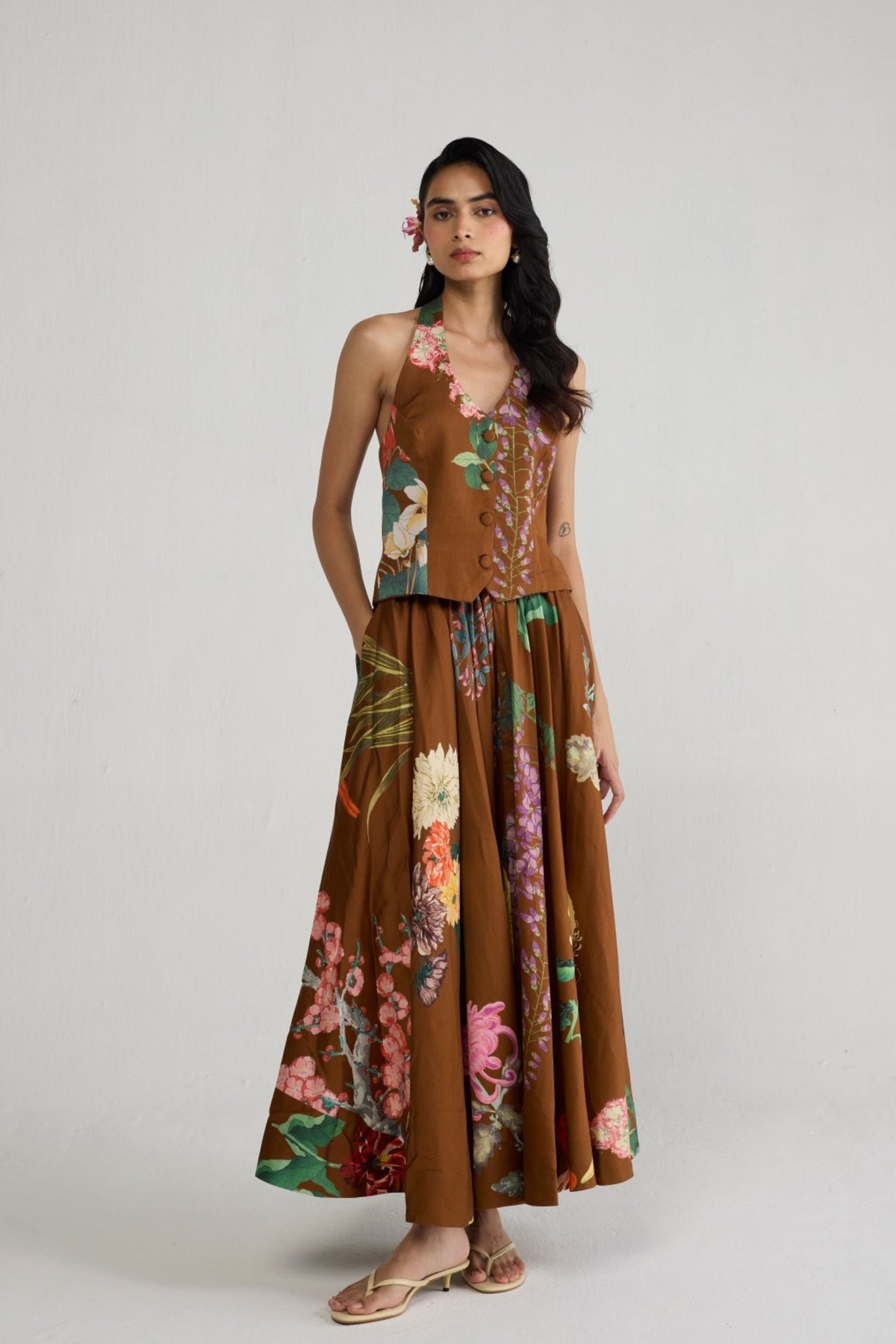 Emi Halterneck Skirt Set