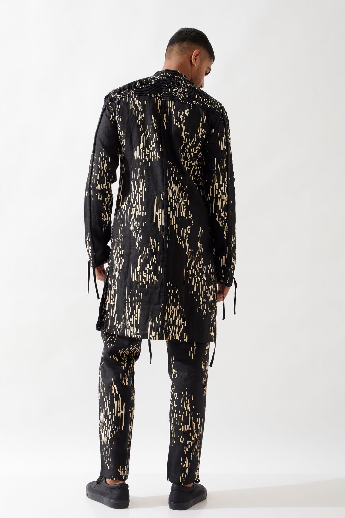Colton Bricks Black Kurta Set
