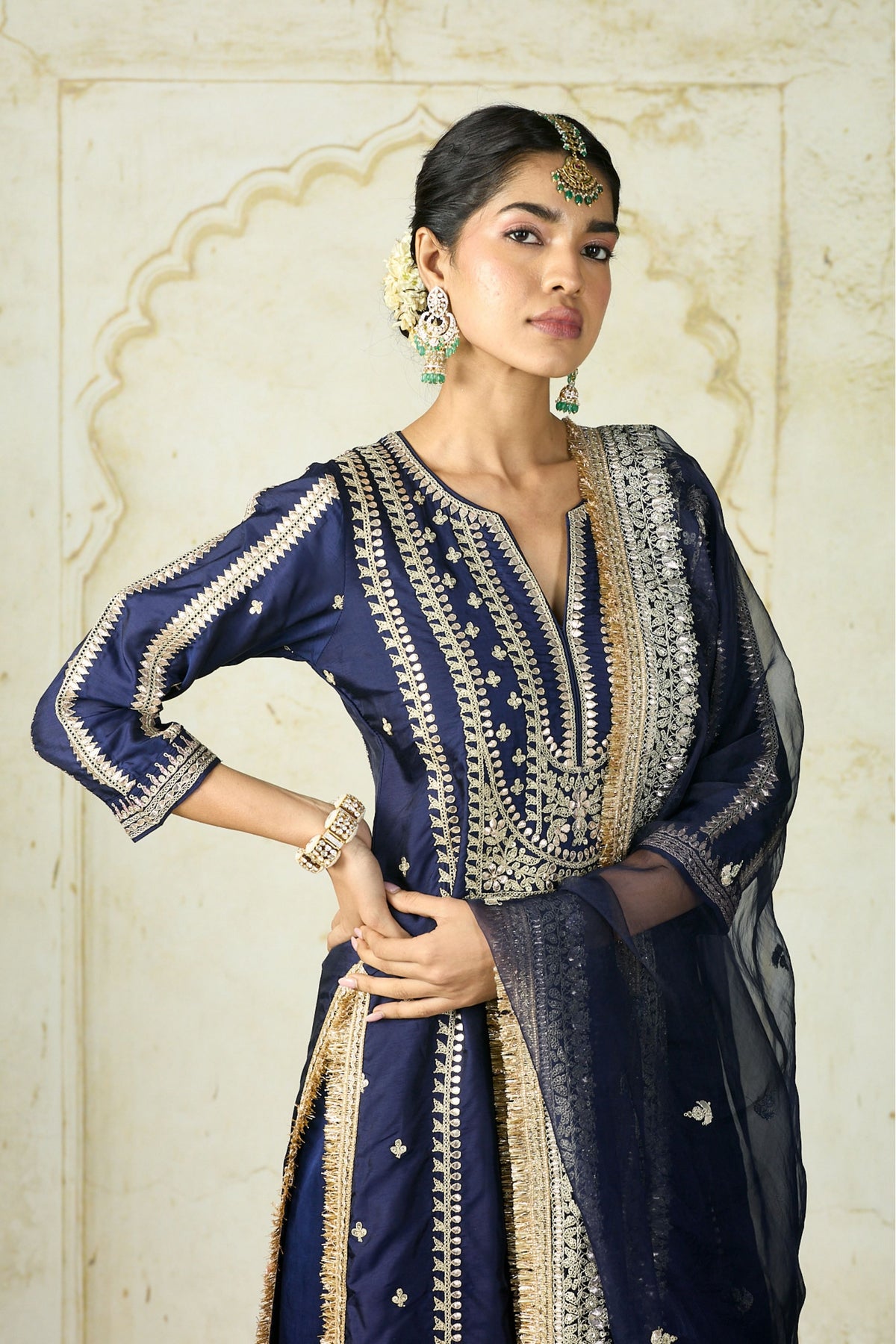 Navy Lakshmi Kurta Set