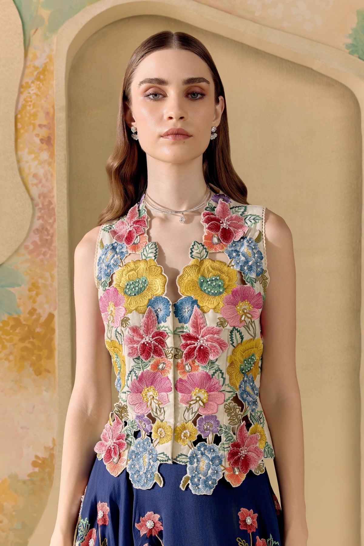 Ivory Fleur Waistcoat