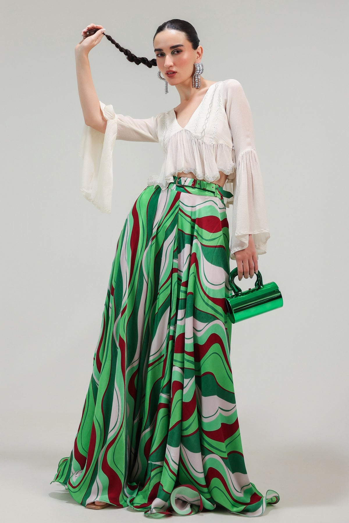 Ivory Sand Boho Skirt Set