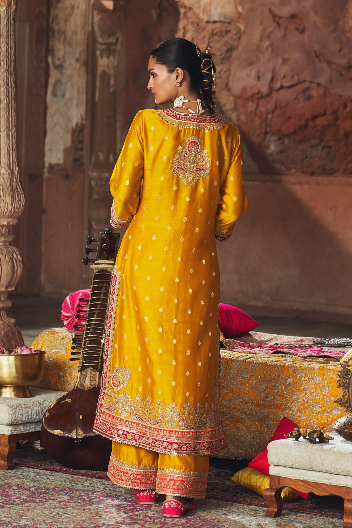 Sobia Mustard Kurta Set