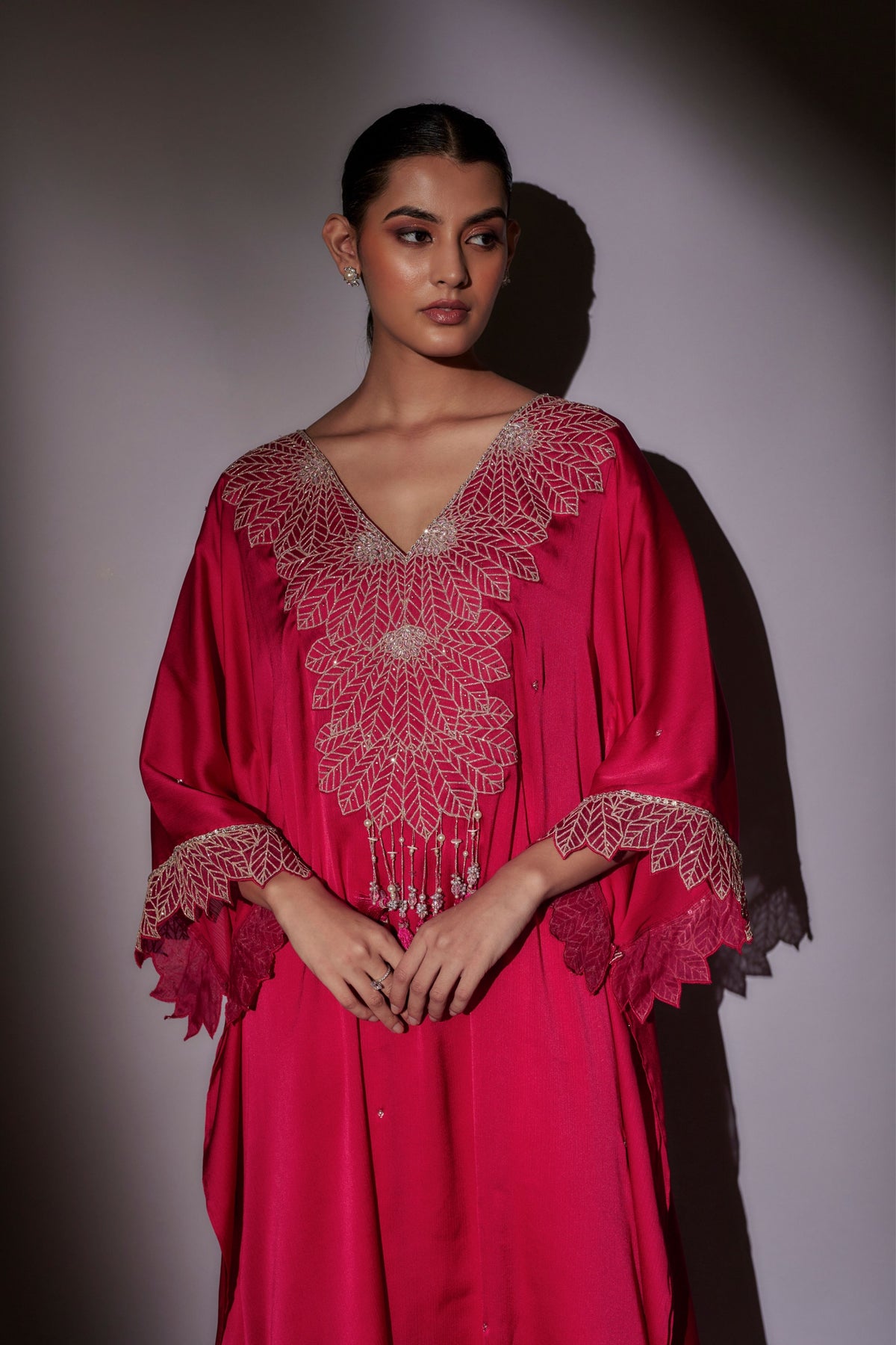 Rani Pink Long Kaftan Set
