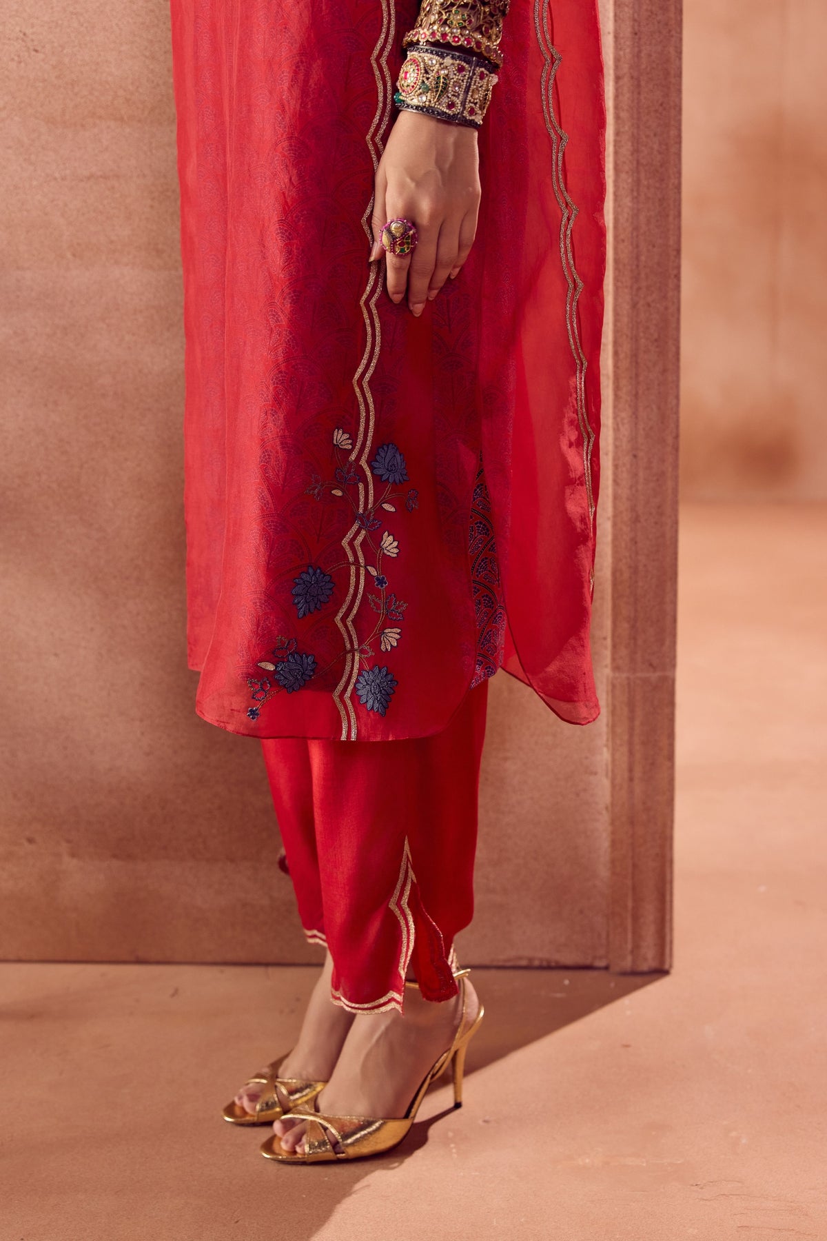 Maroon Kaftan Set