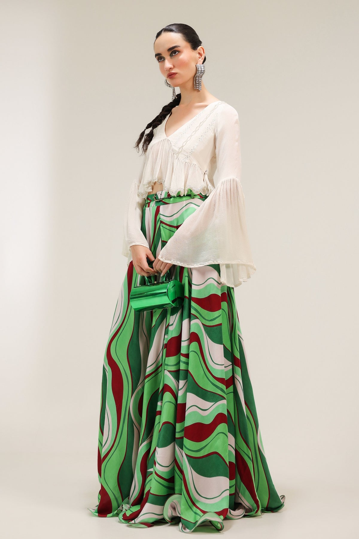 Ivory Sand Boho Skirt Set