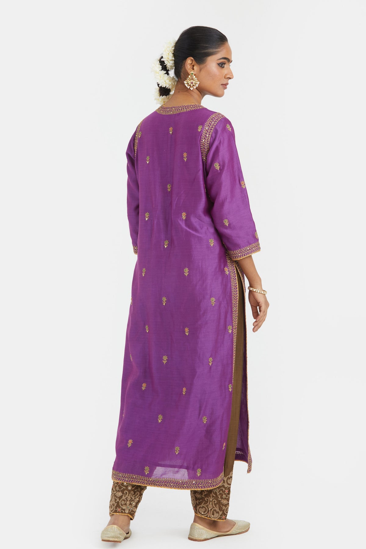 Chanderi Straight Kurta Set