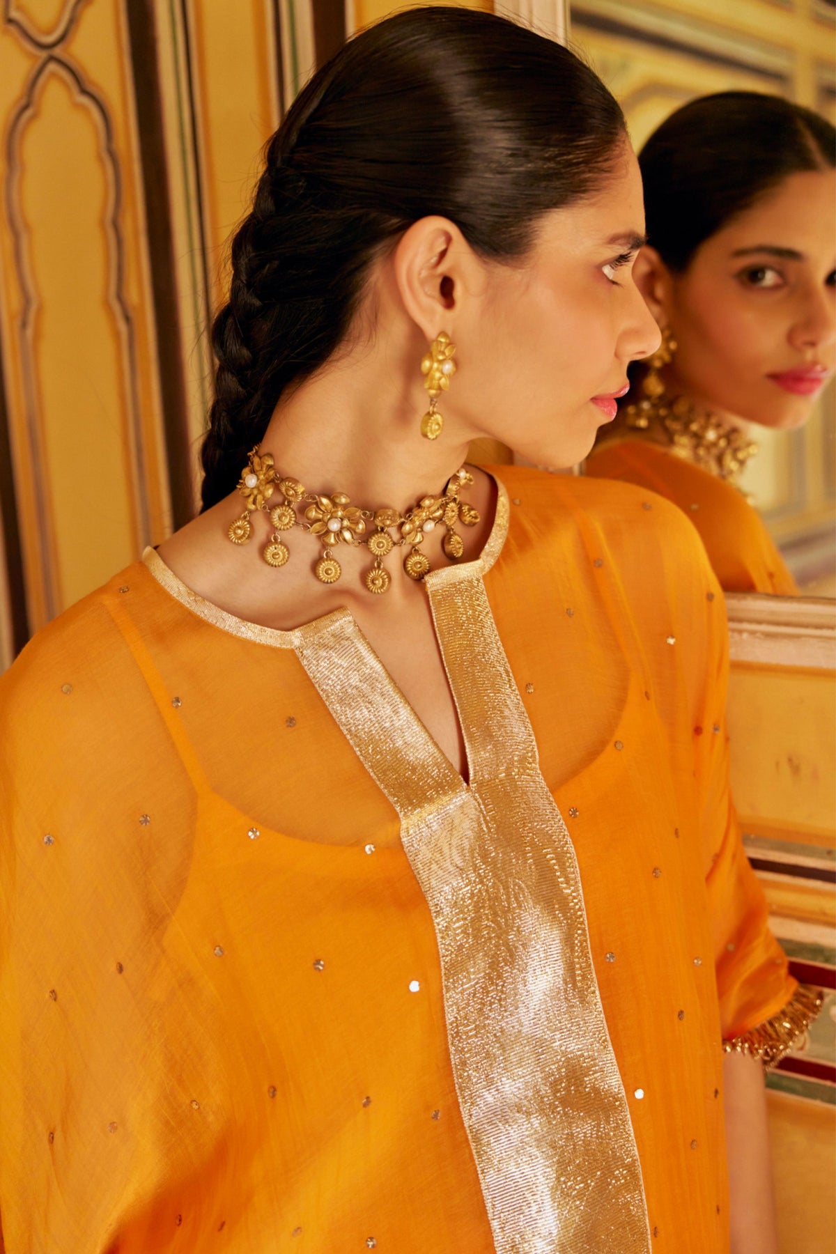 Saffron Kaftan Set