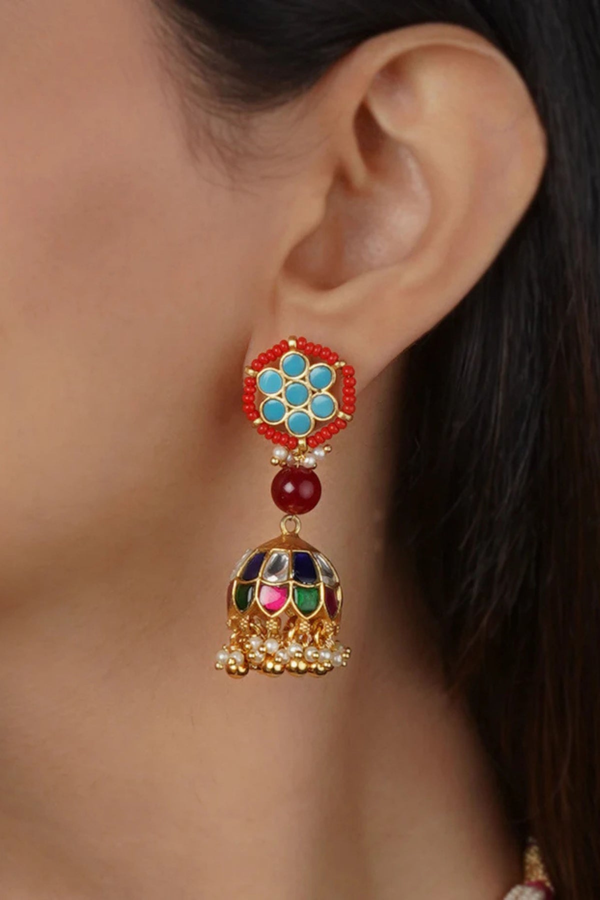 Multicolor Tribal Necklace Set