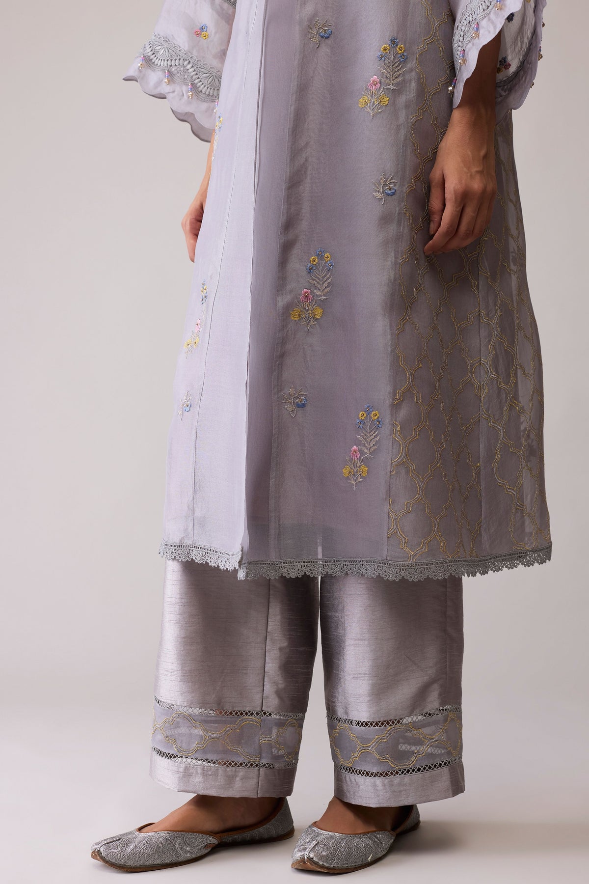 Ambreen Grey Tunic Set