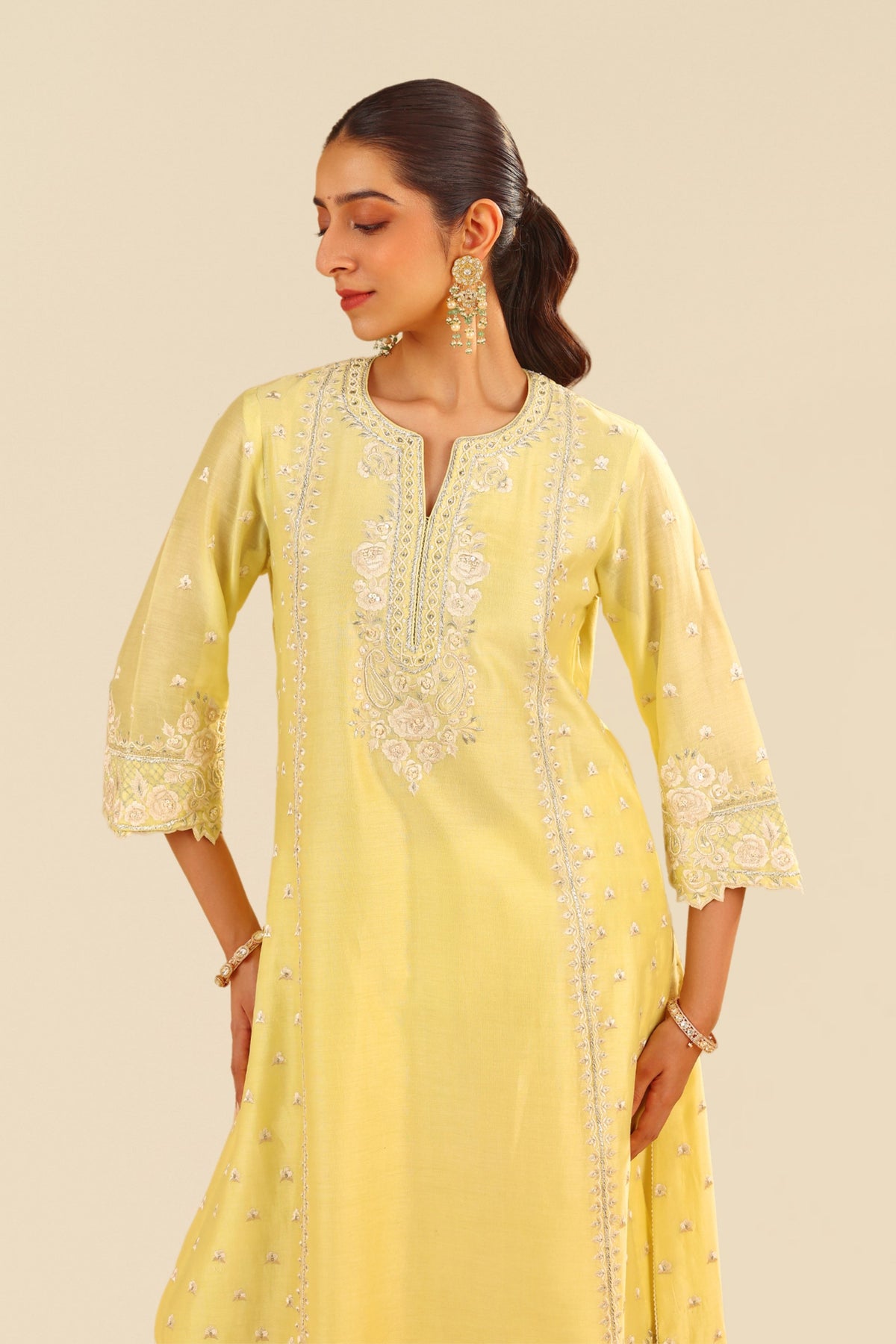 Sumaiya Yellow Kurta With Palazzo