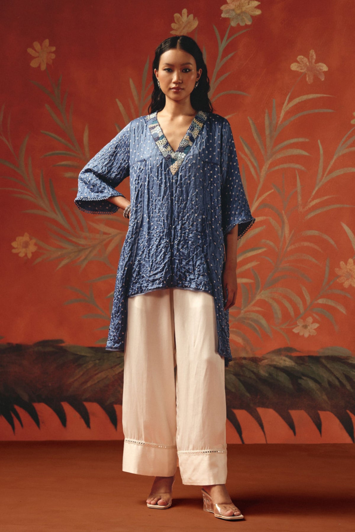 Long V Neck Tunic