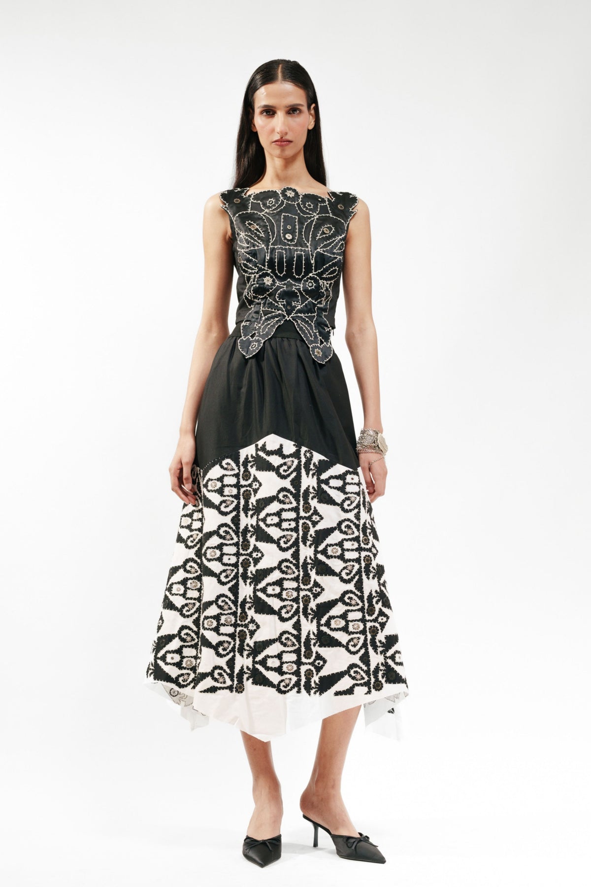 Black Appliqué Top