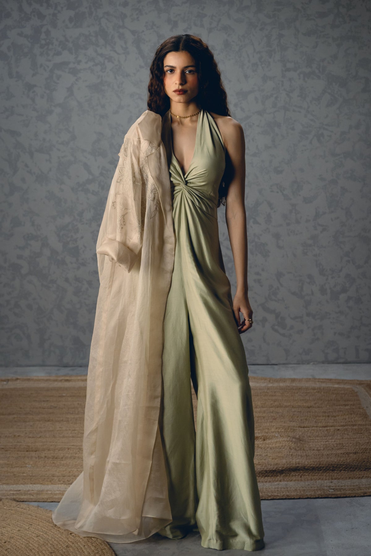 Shinju Jumpsuit Mint Set