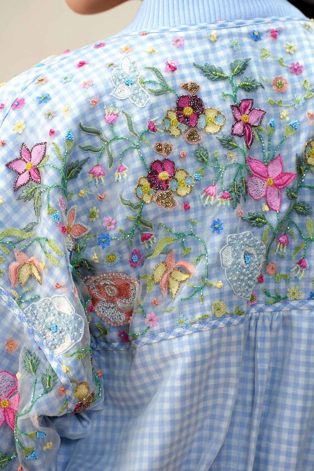 Emilie Gingham Bomber Jacket