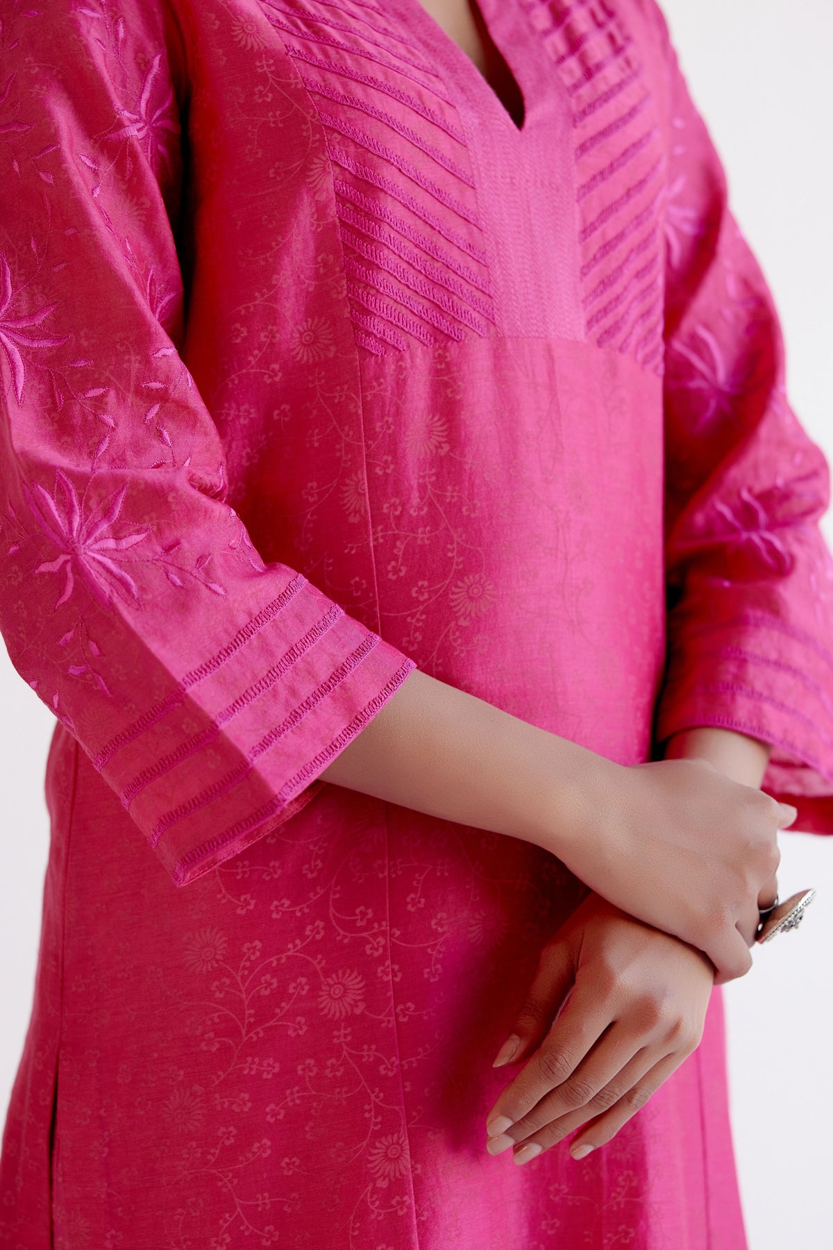 Fuchsia Pink Kalidar Kurta Set