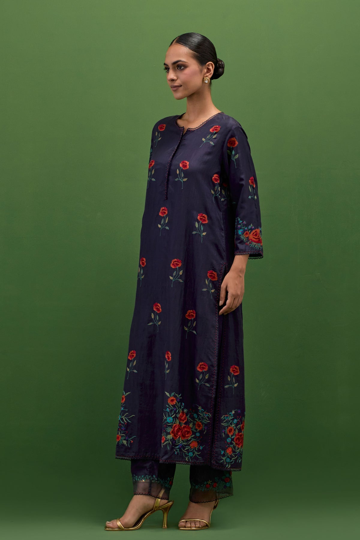 Midnight Blue Straight Kurta Set
