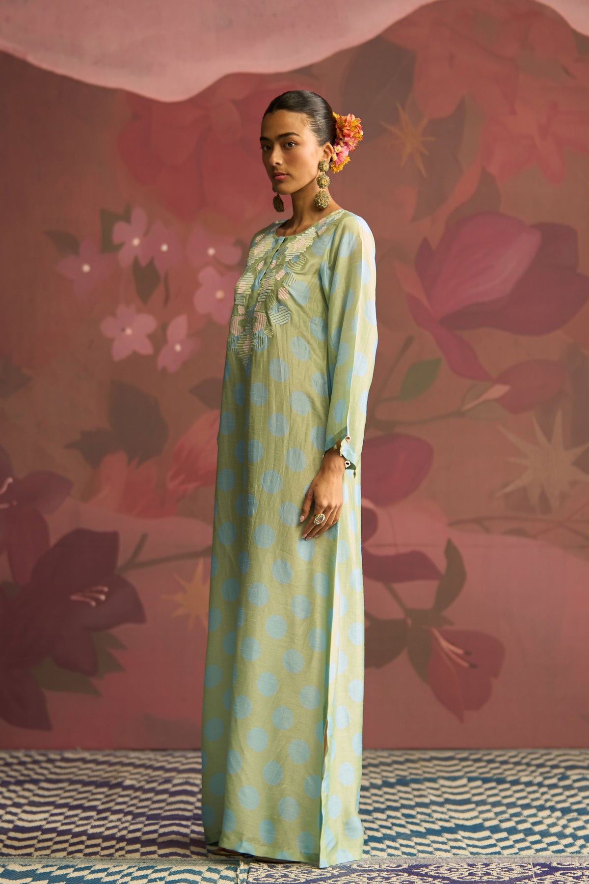 Mint Green Dune Kaftan