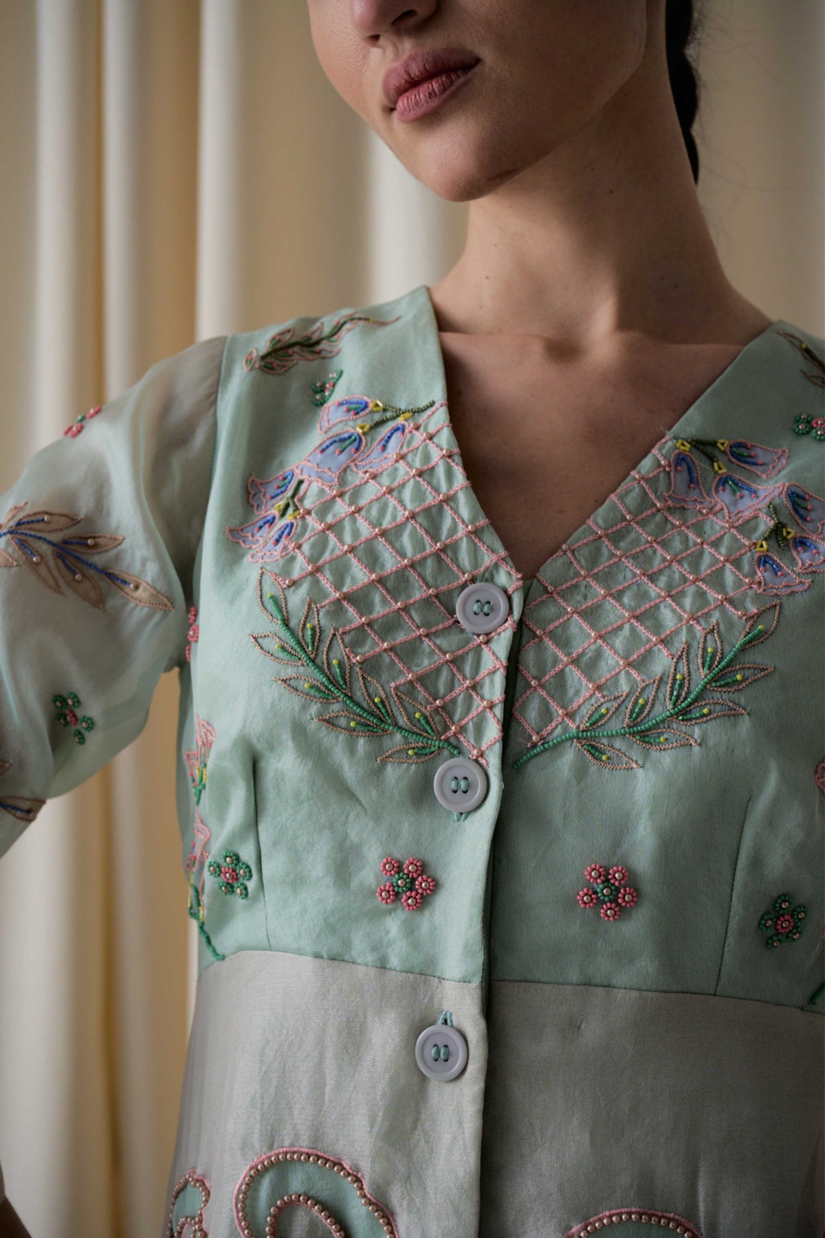 Elotia Mint Green Dress