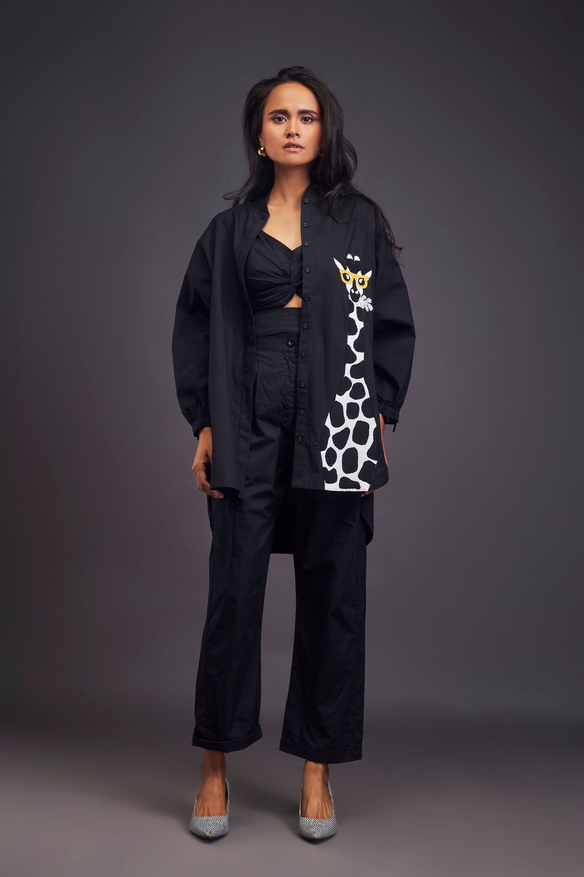 Black High-low Co-ord Set