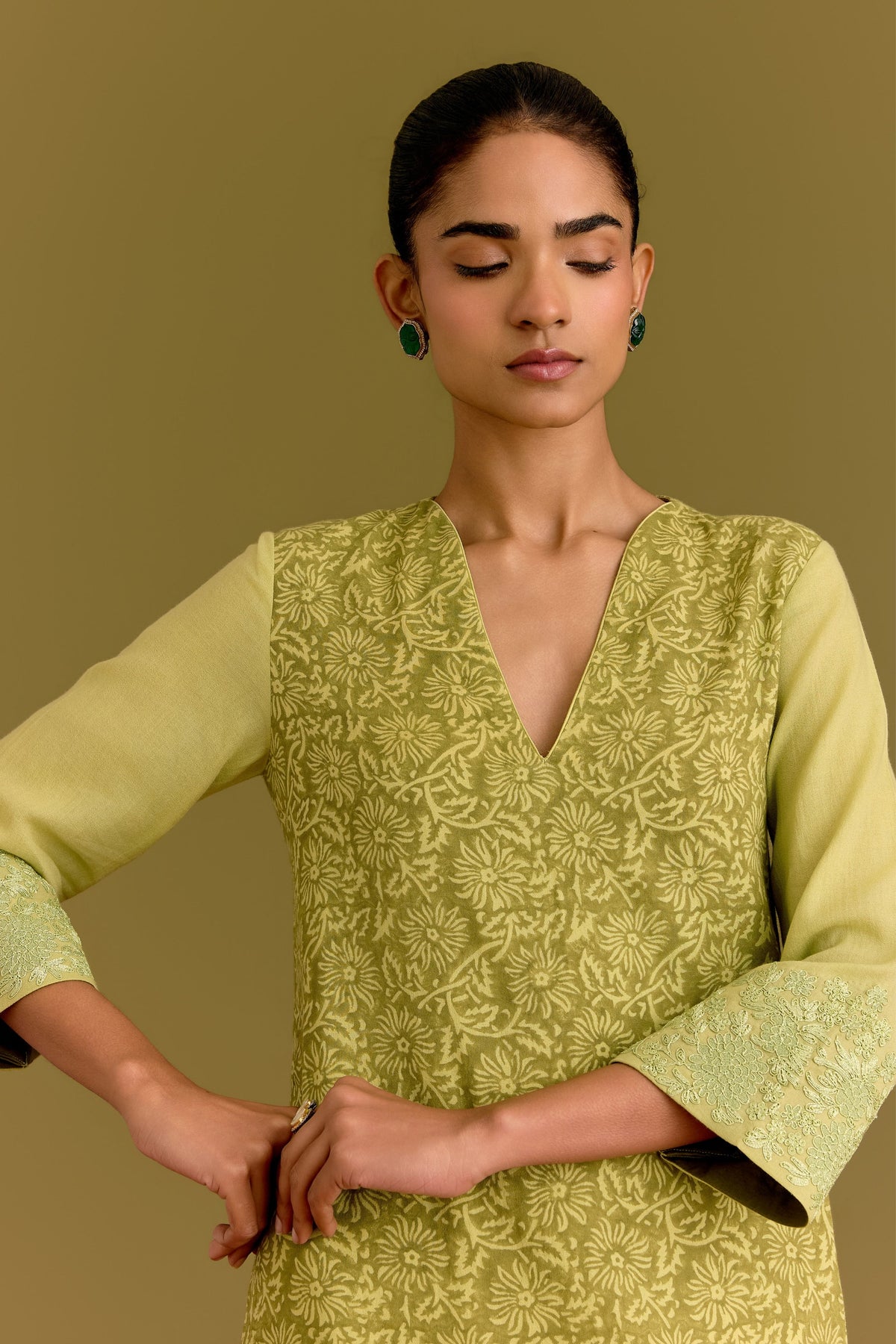 Lime Green Kurta Set