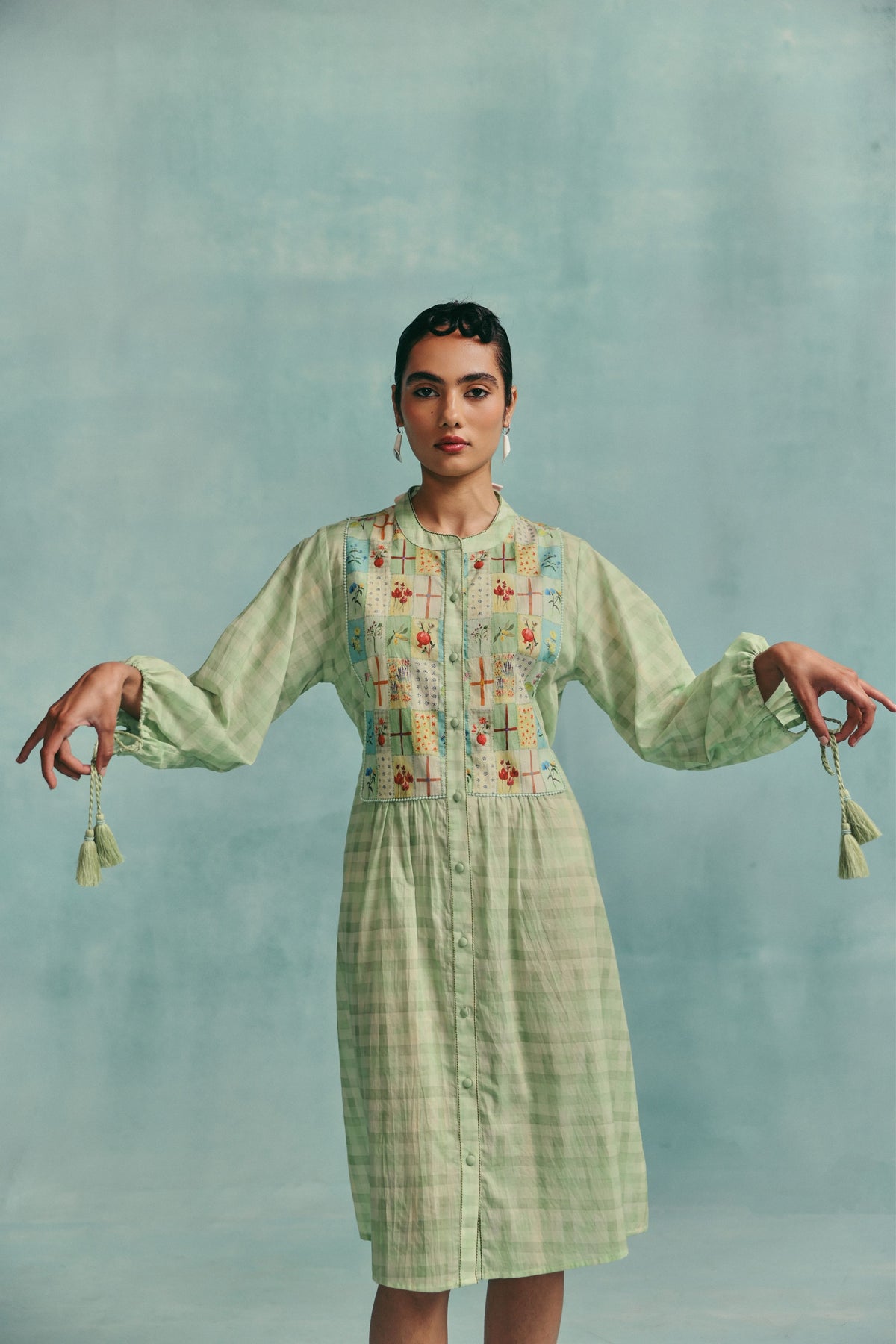 Flora Mint Shirt Dress