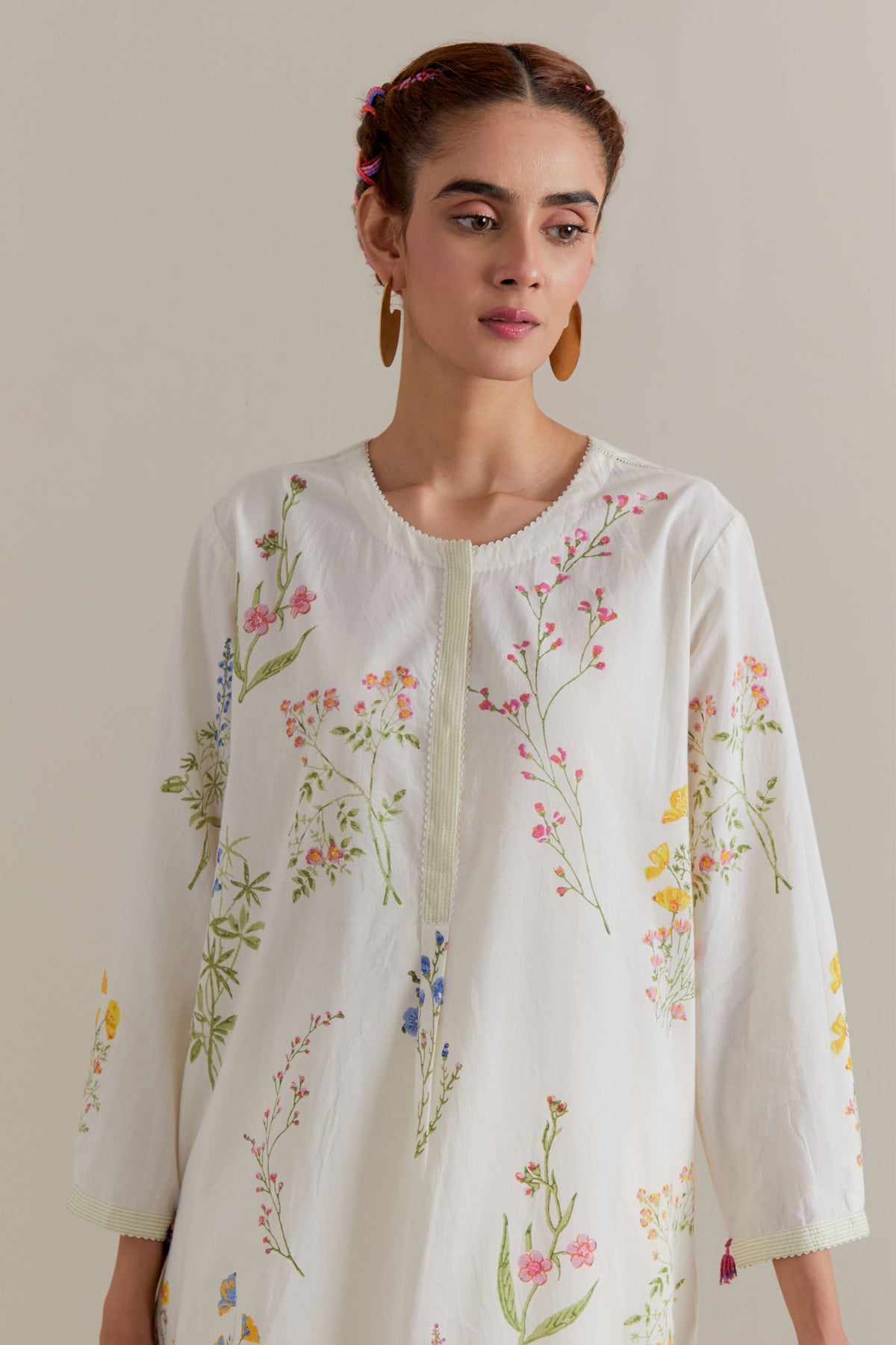 Multicolour Straight Short Set