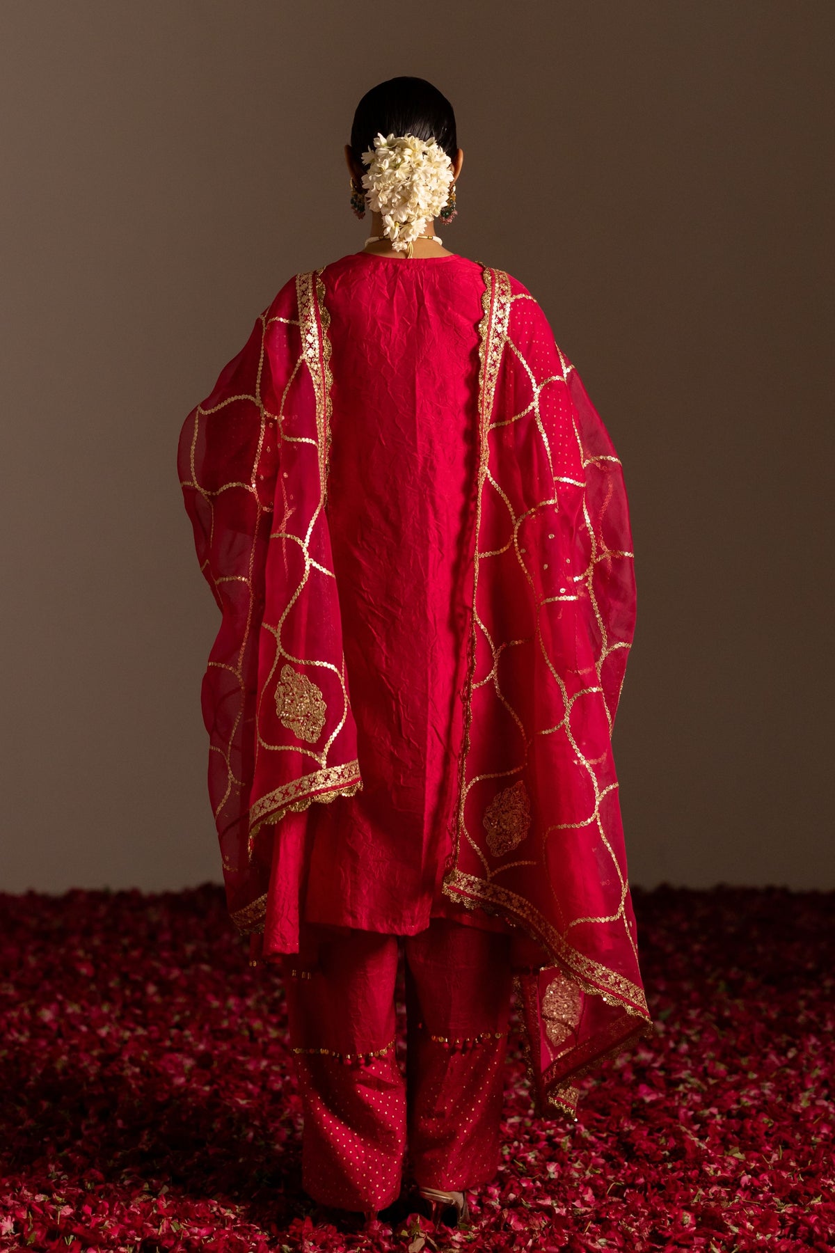 V-Neck Side Kali Kurta Set