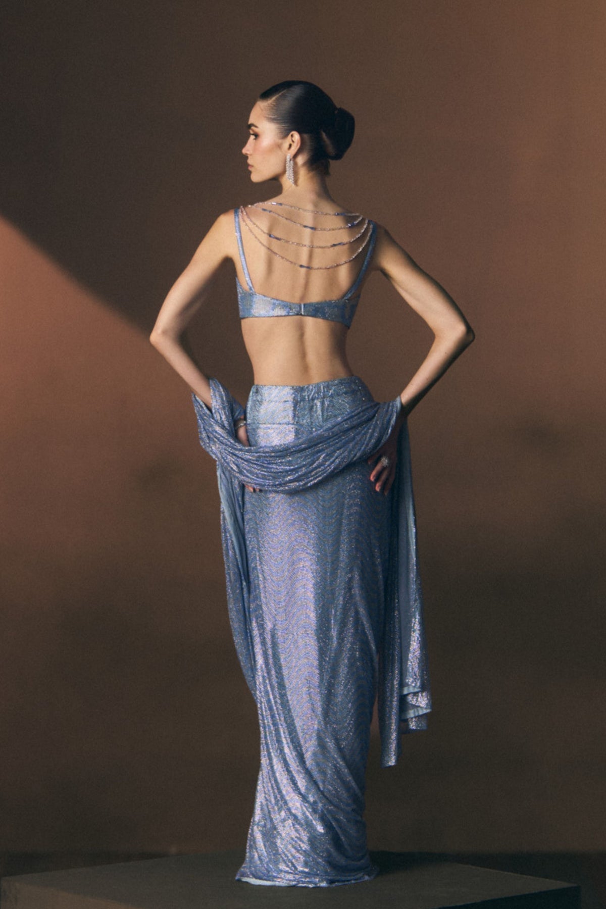 Glacier Drape Saree Set