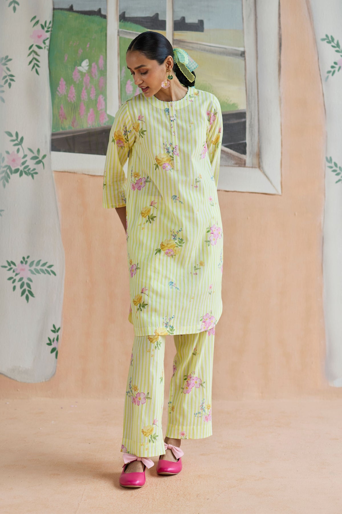 Serene Flora Mid Kurta Set