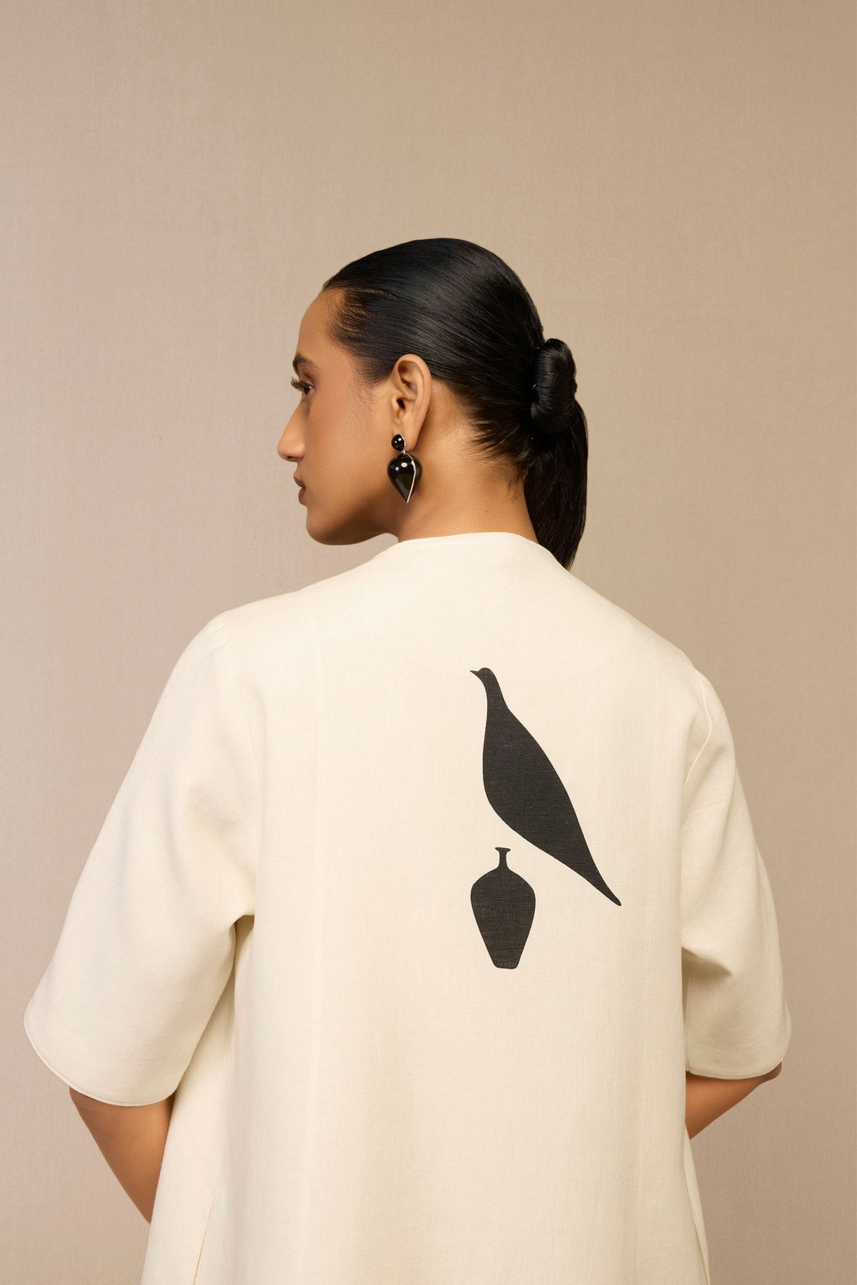 Ivory Dilzafer Jacket Set