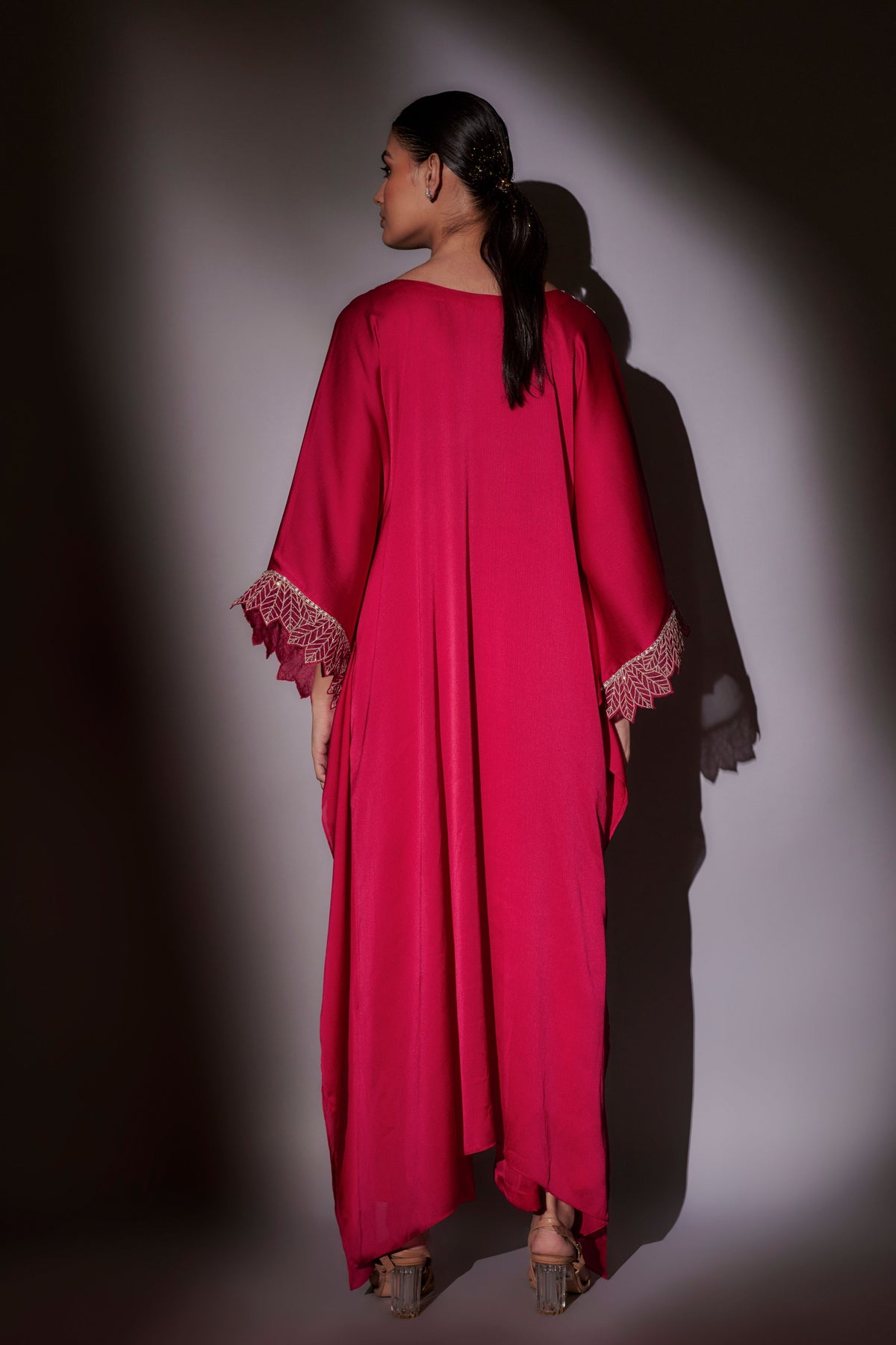 Rani Pink Long Kaftan Set