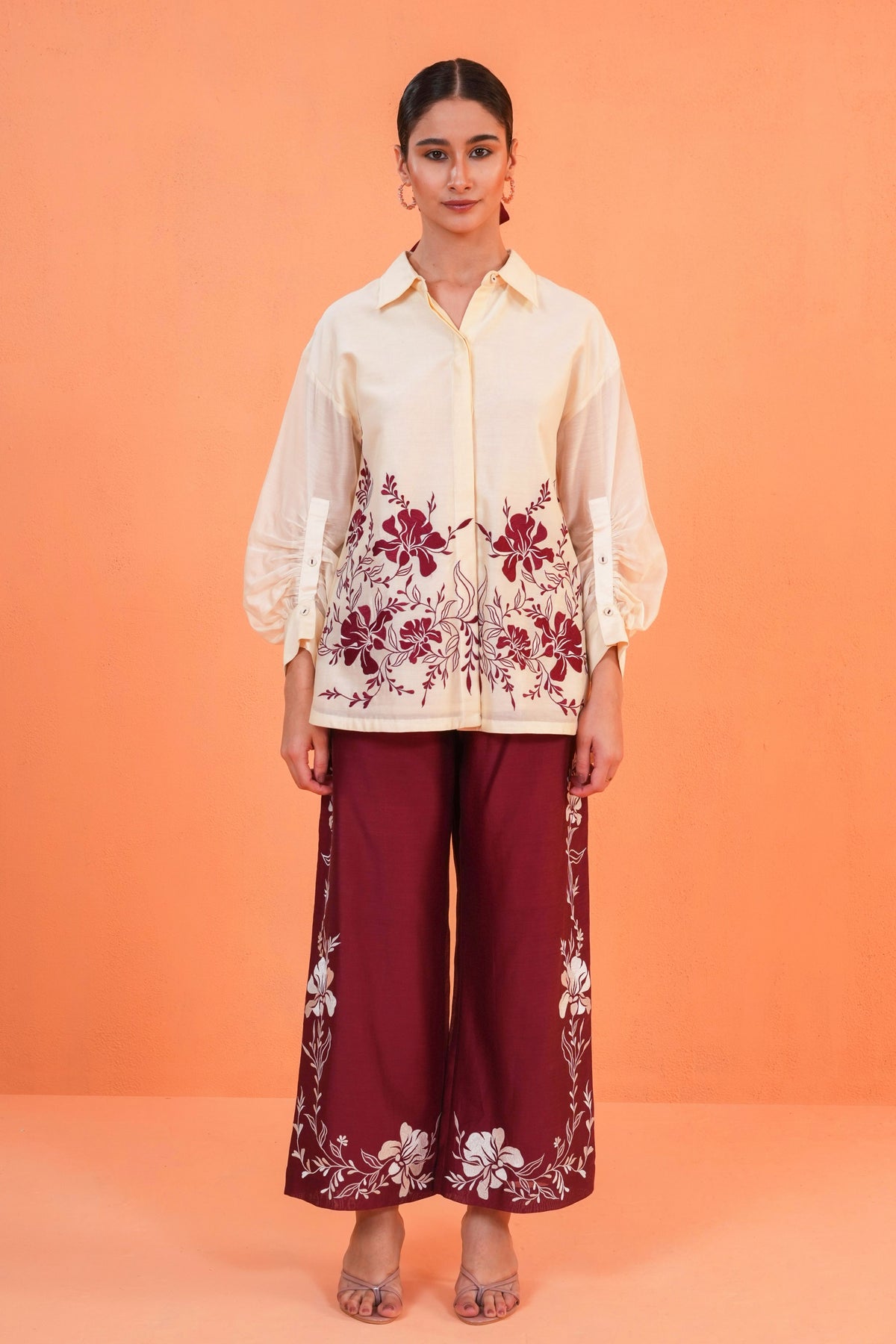 Maroon Mirage Co-ord Set