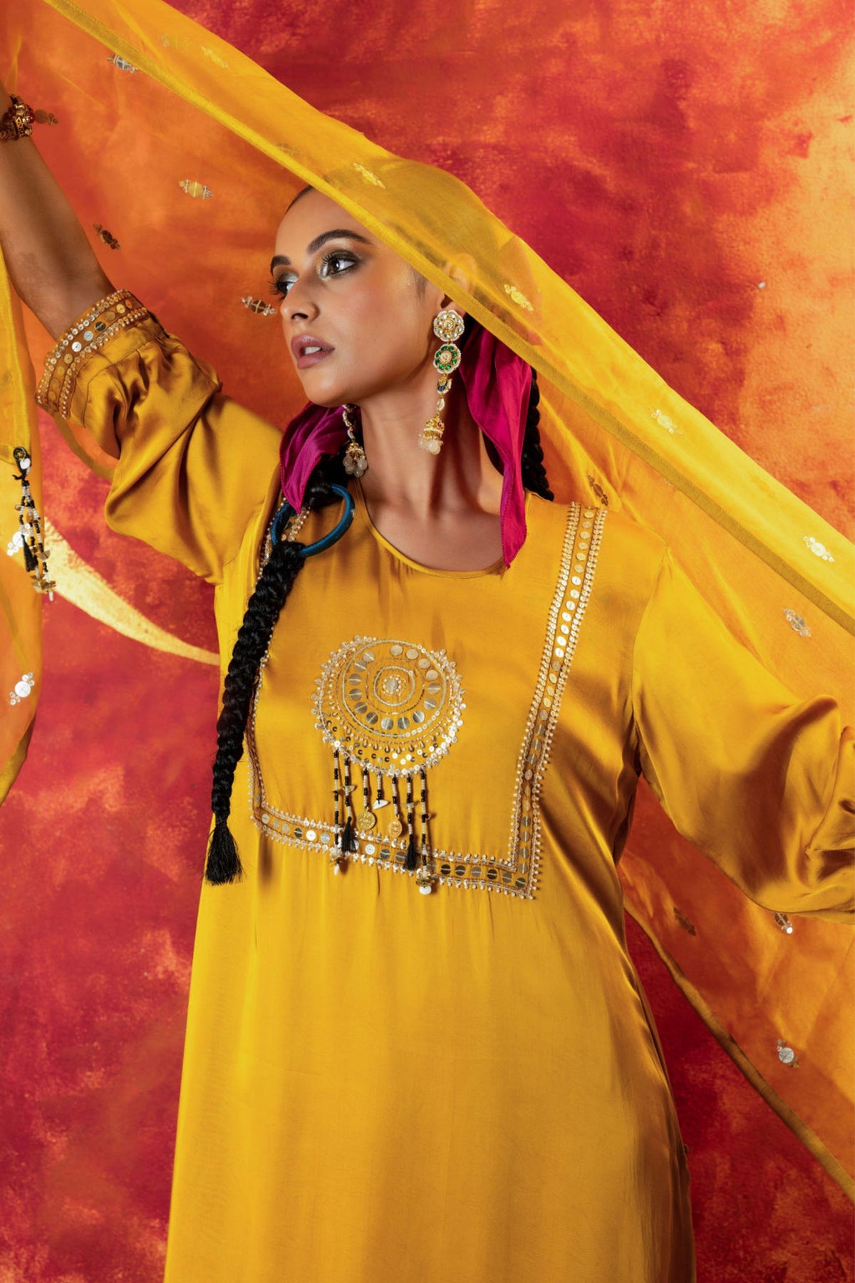 Mahi Mustard Straight Kurta Set
