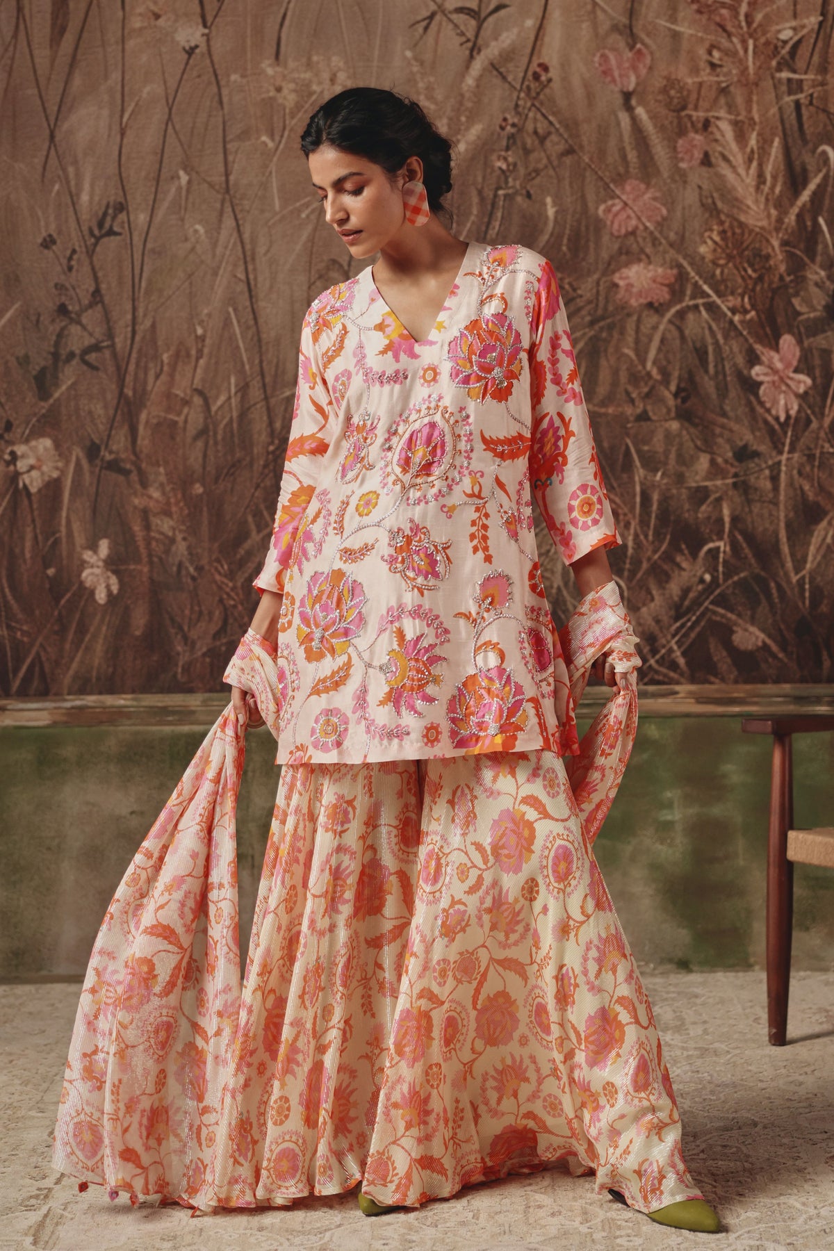 Wandering Petal Sharara Set