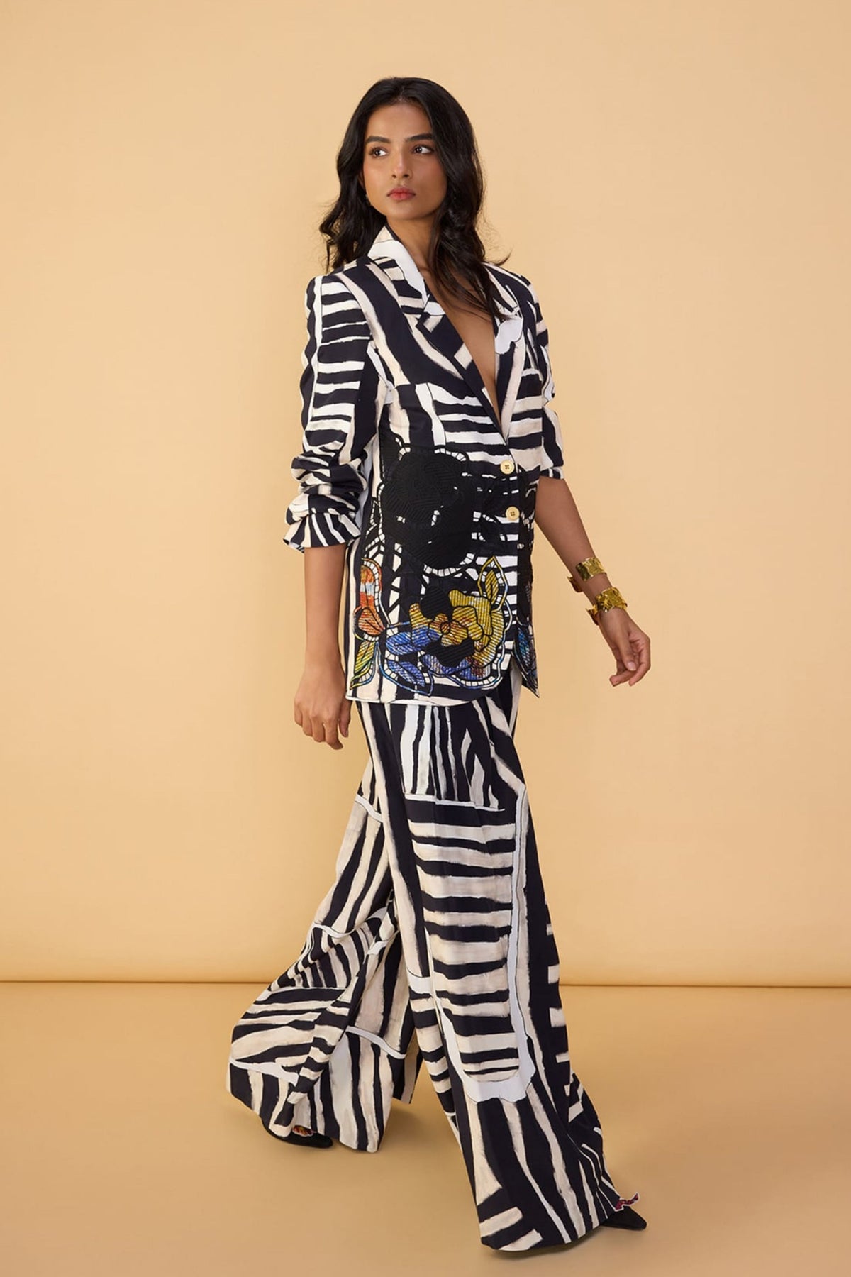 Abstract Stripe Skylar Blazer