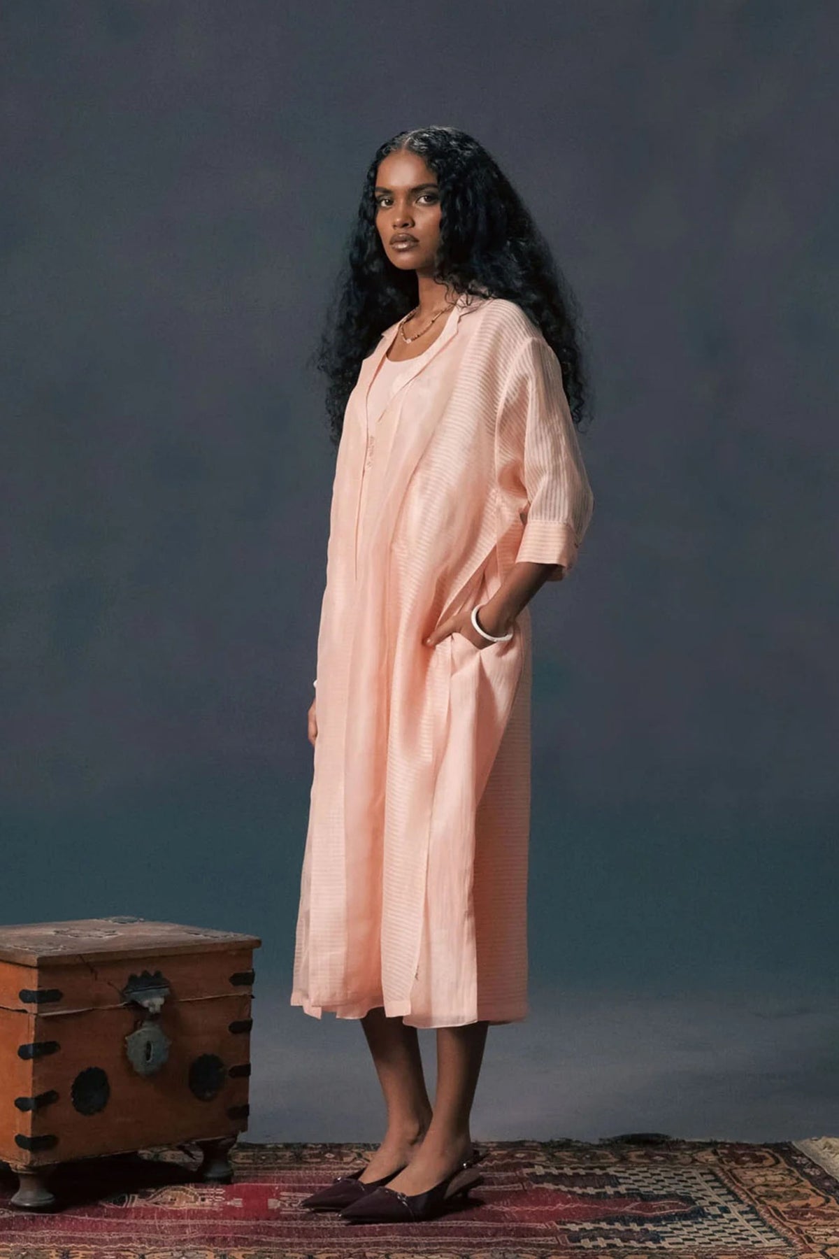 Old Rose Jacket Set