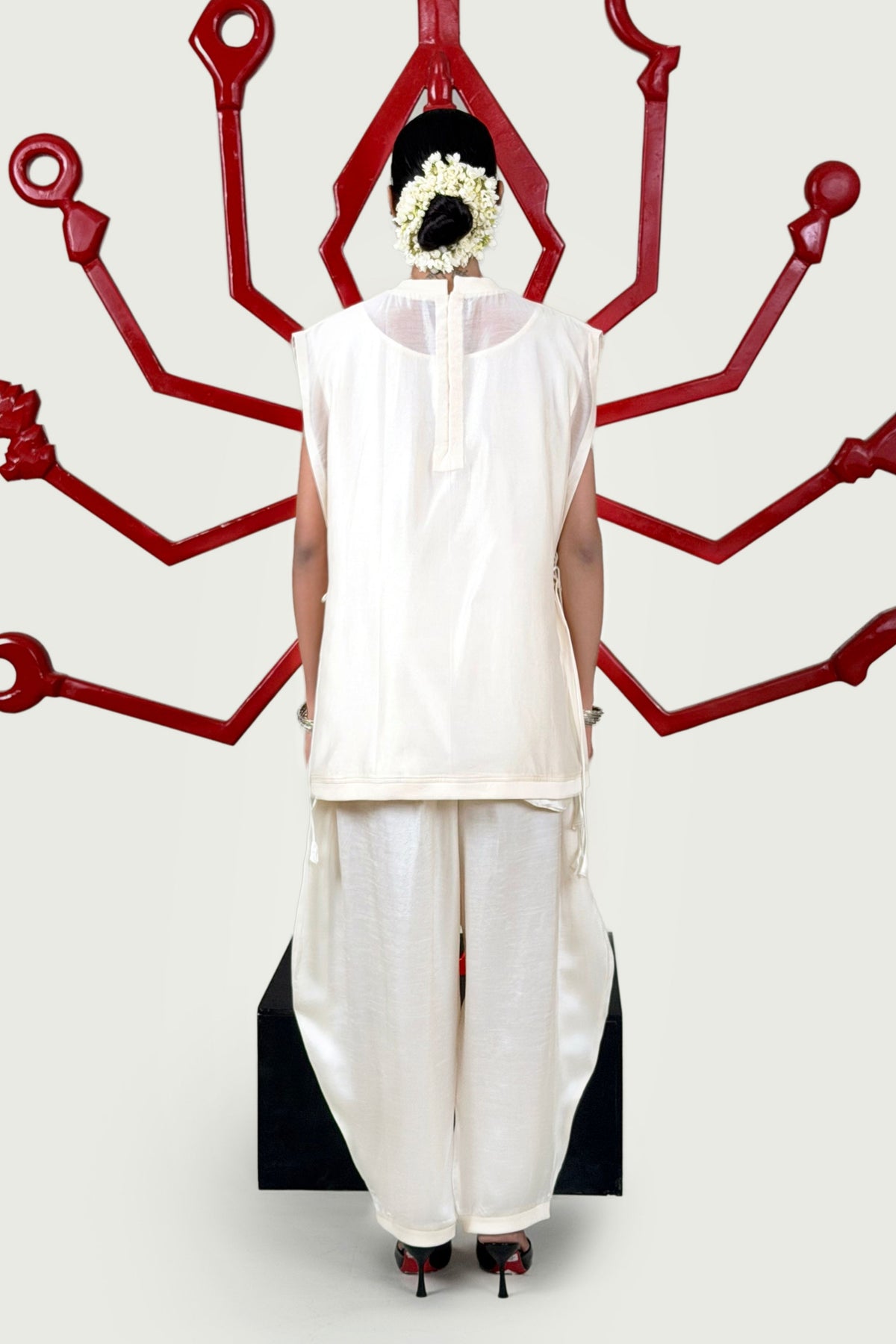 Off White Chanderi Co-Ord Set
